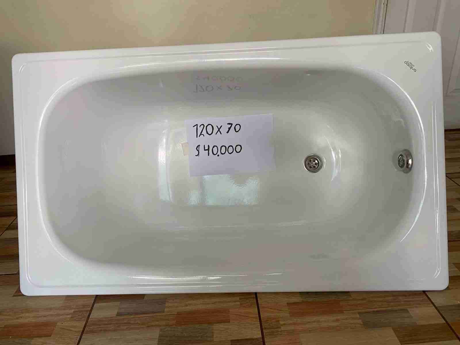 Tina de baño blanca 120x70 cm