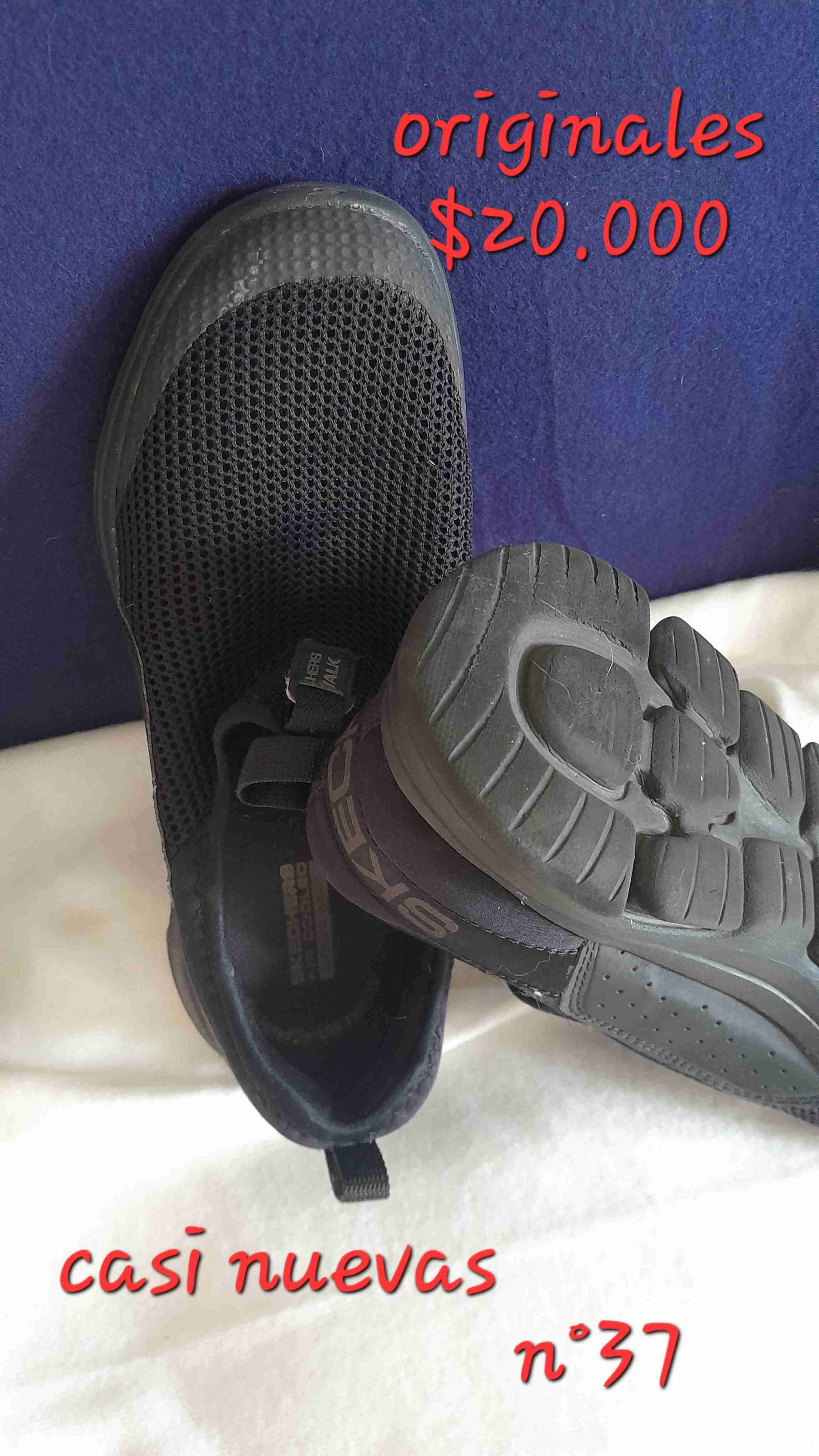 Zapatillas negras Skechers sin cordones - miniatura 2