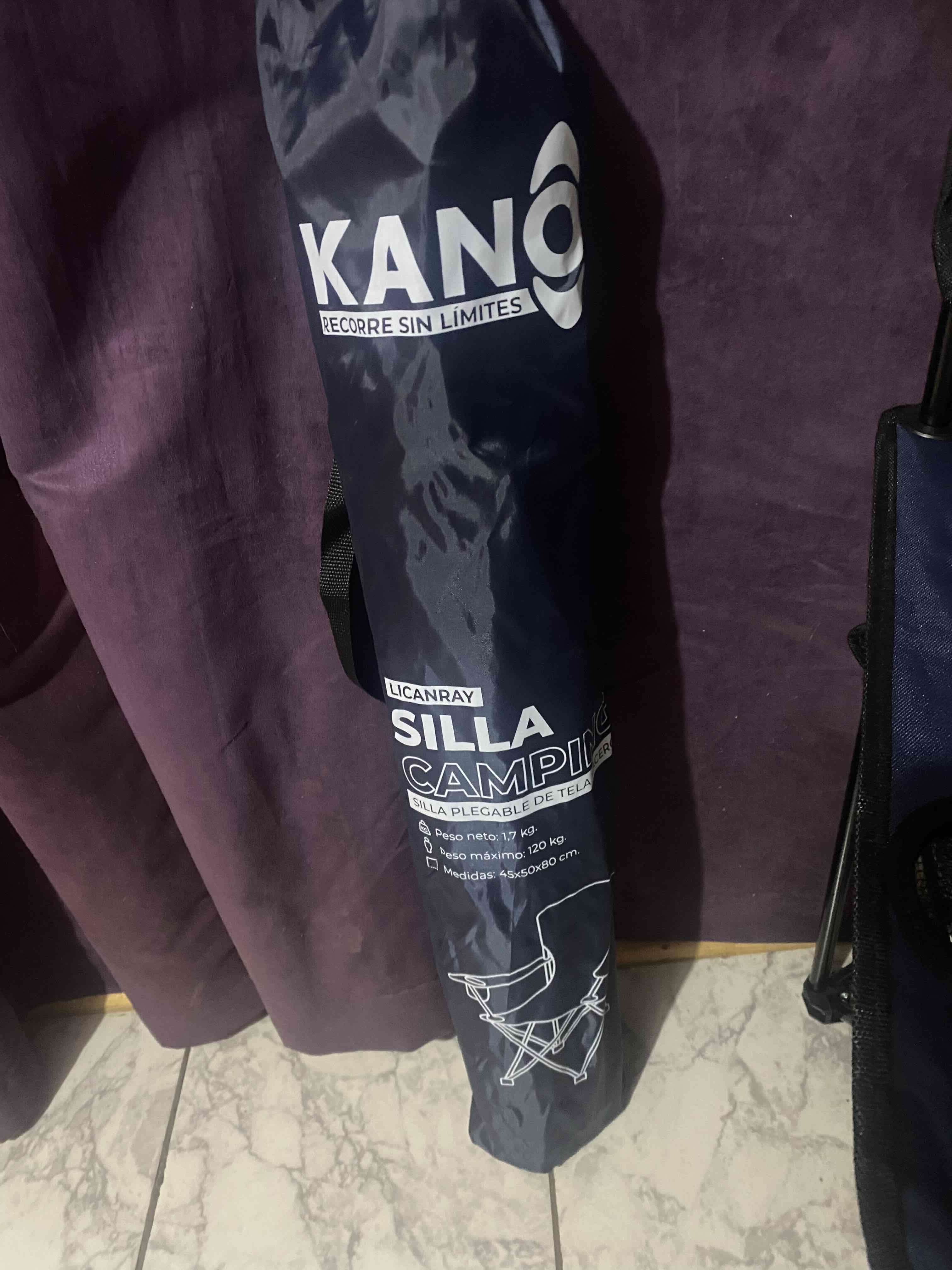 Silla de camping plegable azul - miniatura 3