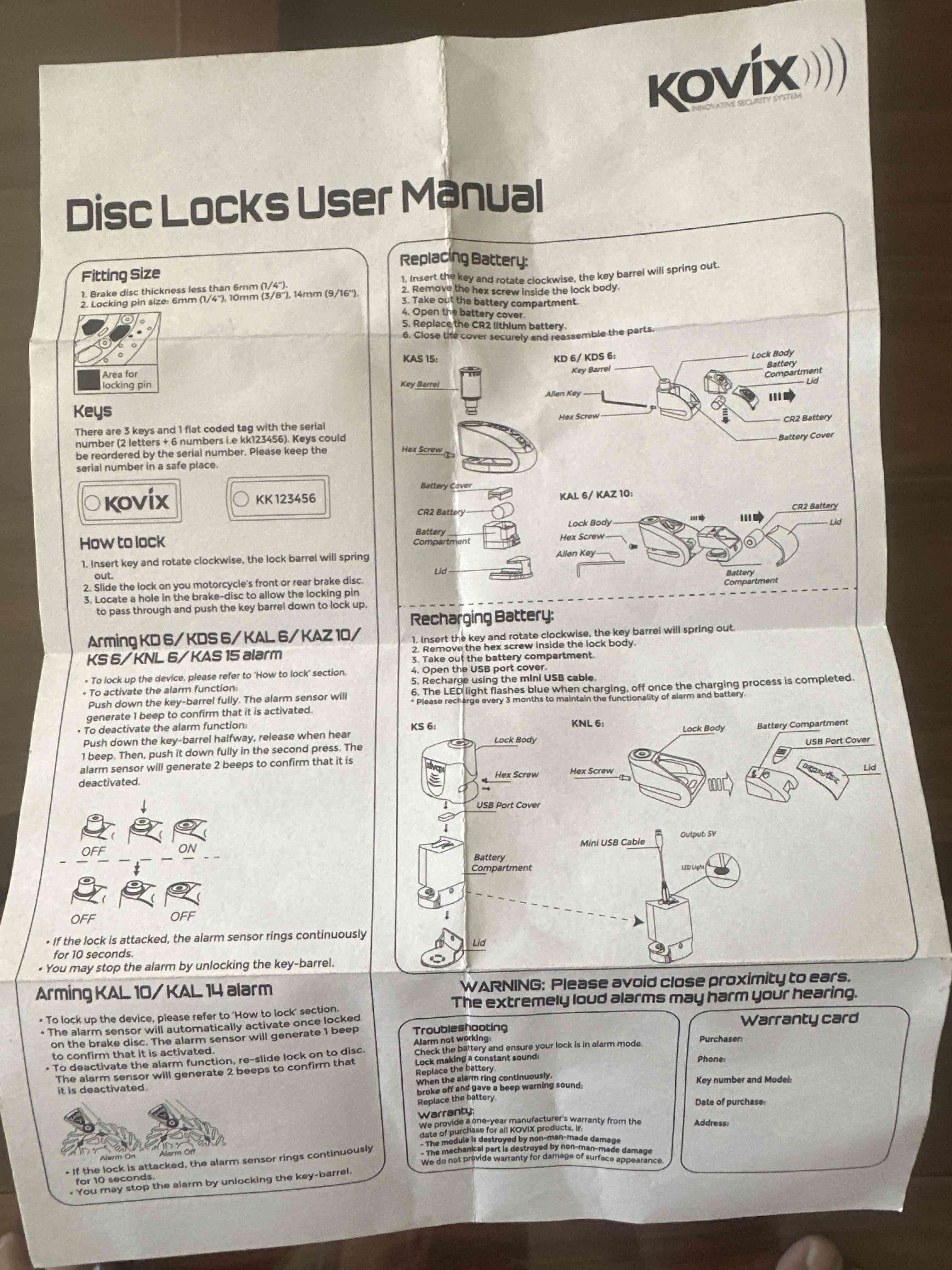 Candado disco moto Kovix Overlord - miniatura 5