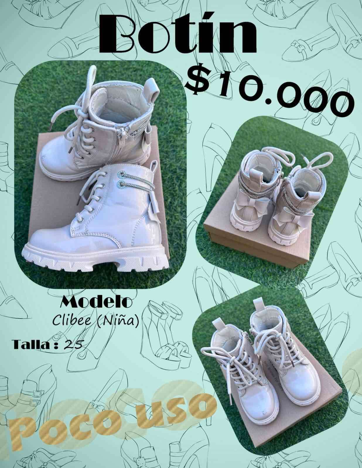 Botines blancos niña Clibee