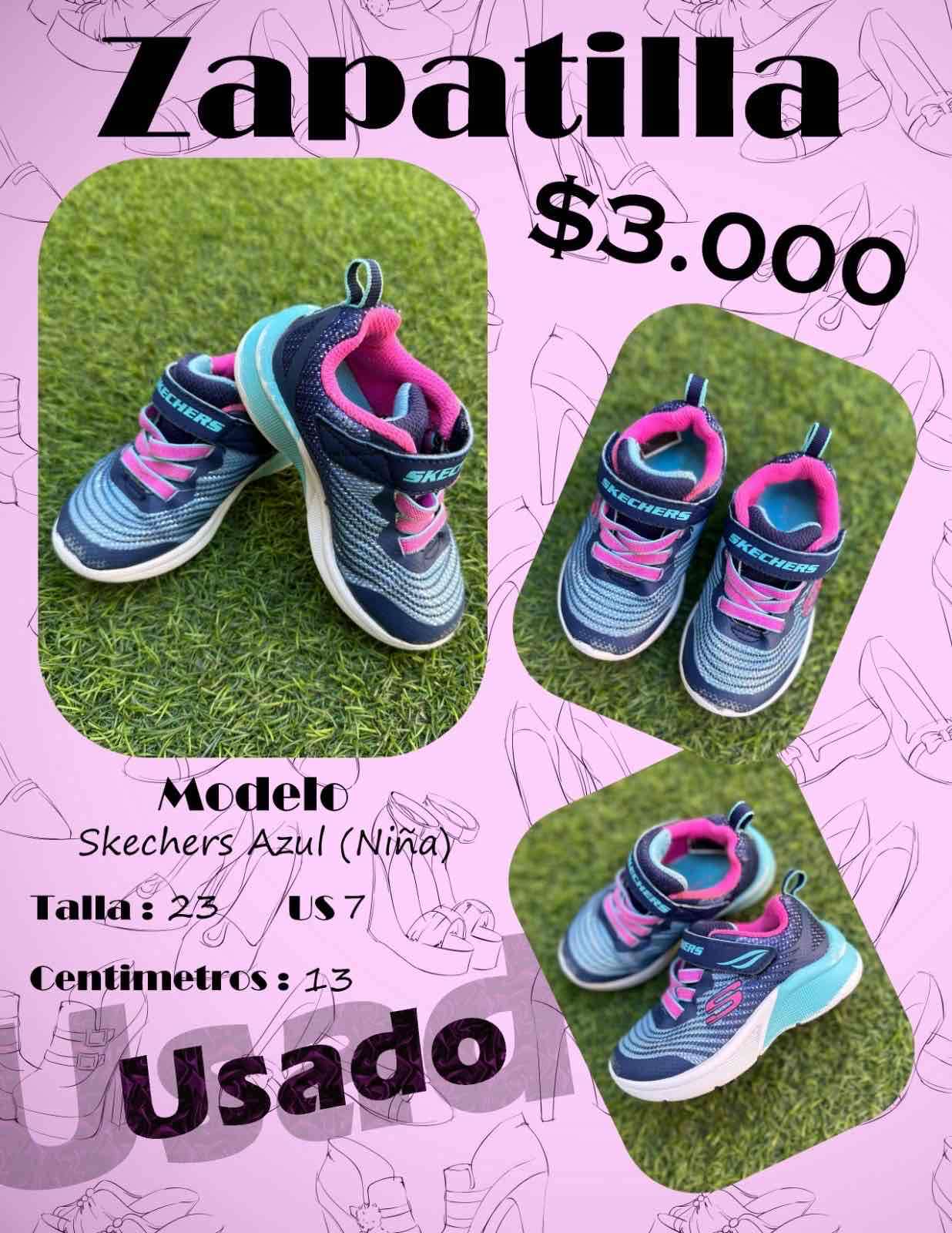 Zapatillas Skechers azul niña