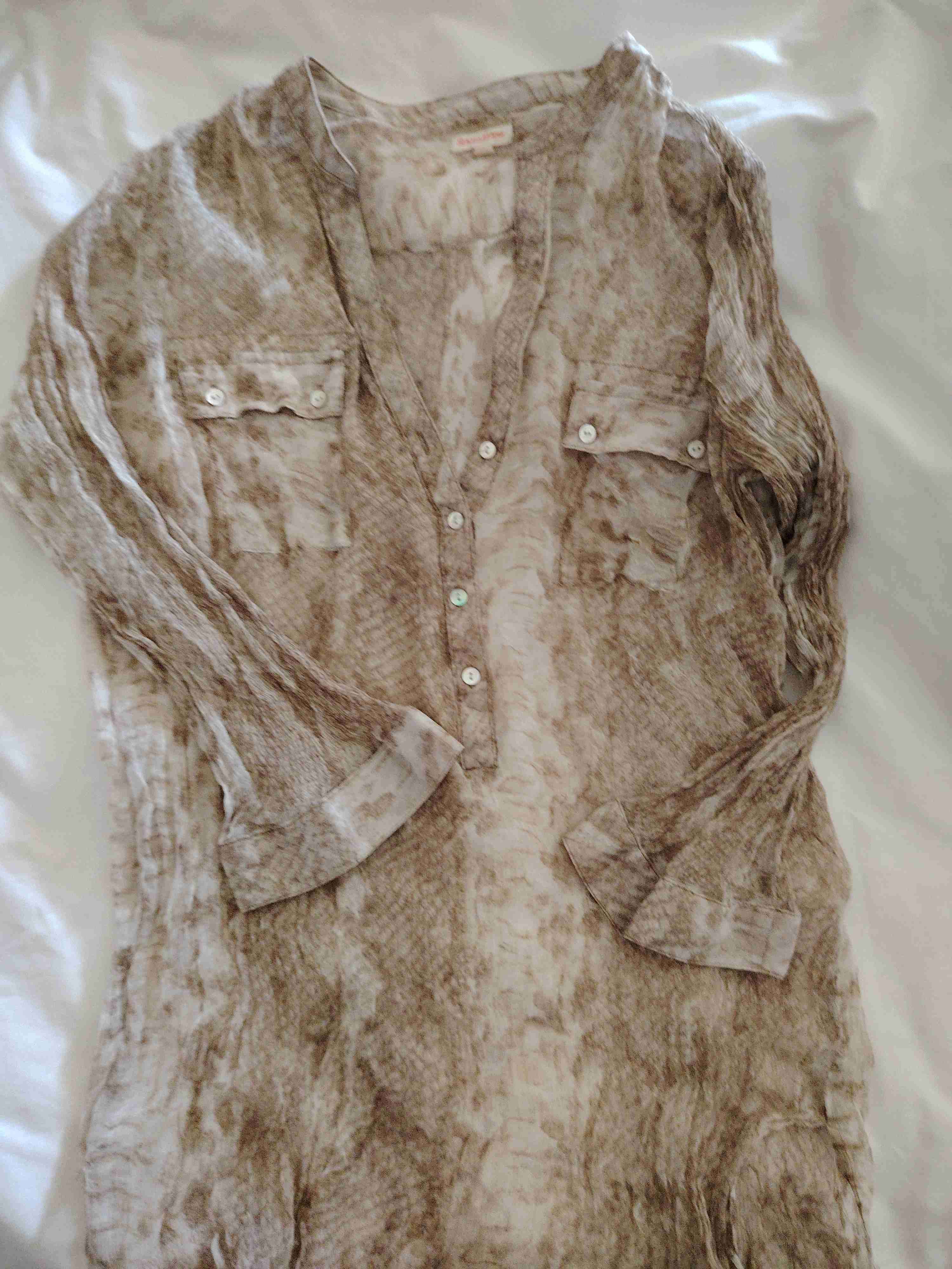 Túnica estampada beige