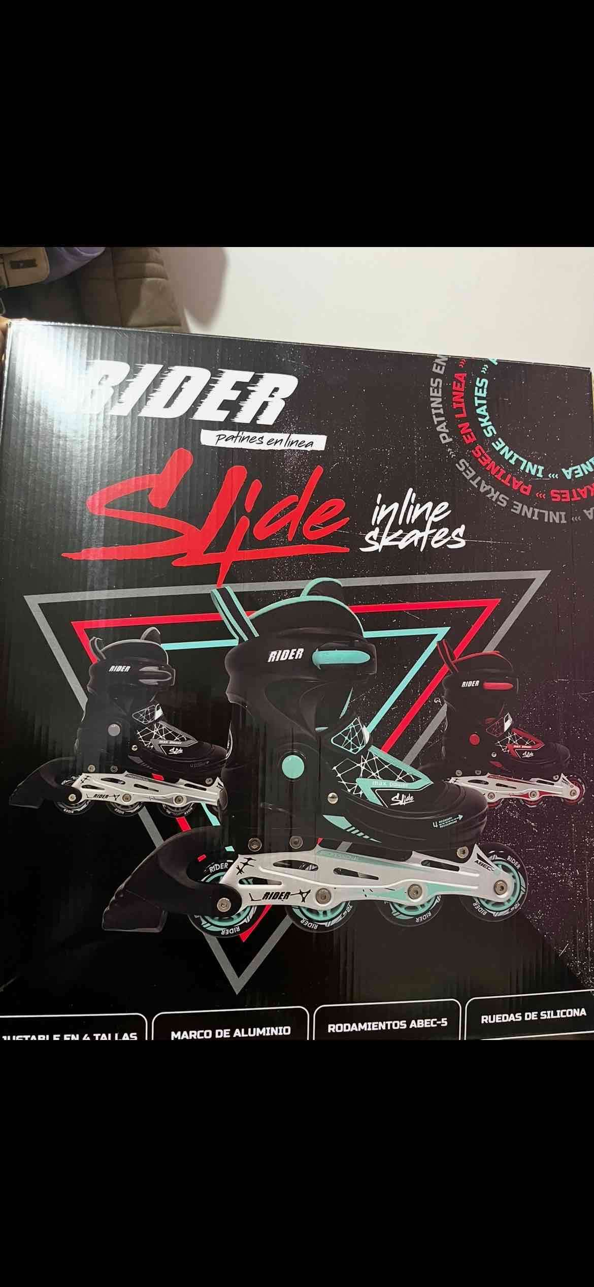 Patines en línea negros Rider - miniatura 2