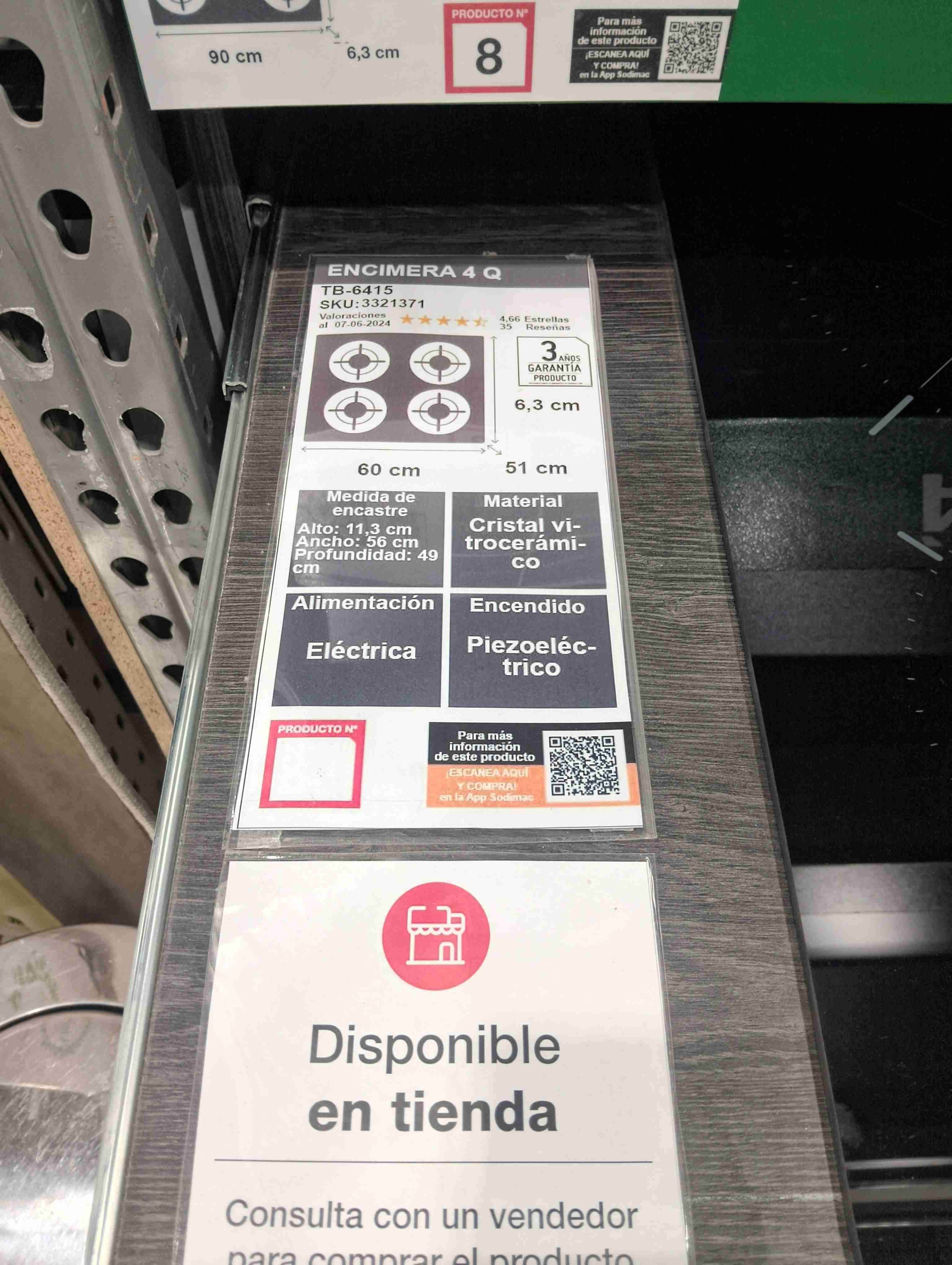 Encimera vitrocerámica Teka usada - miniatura 2