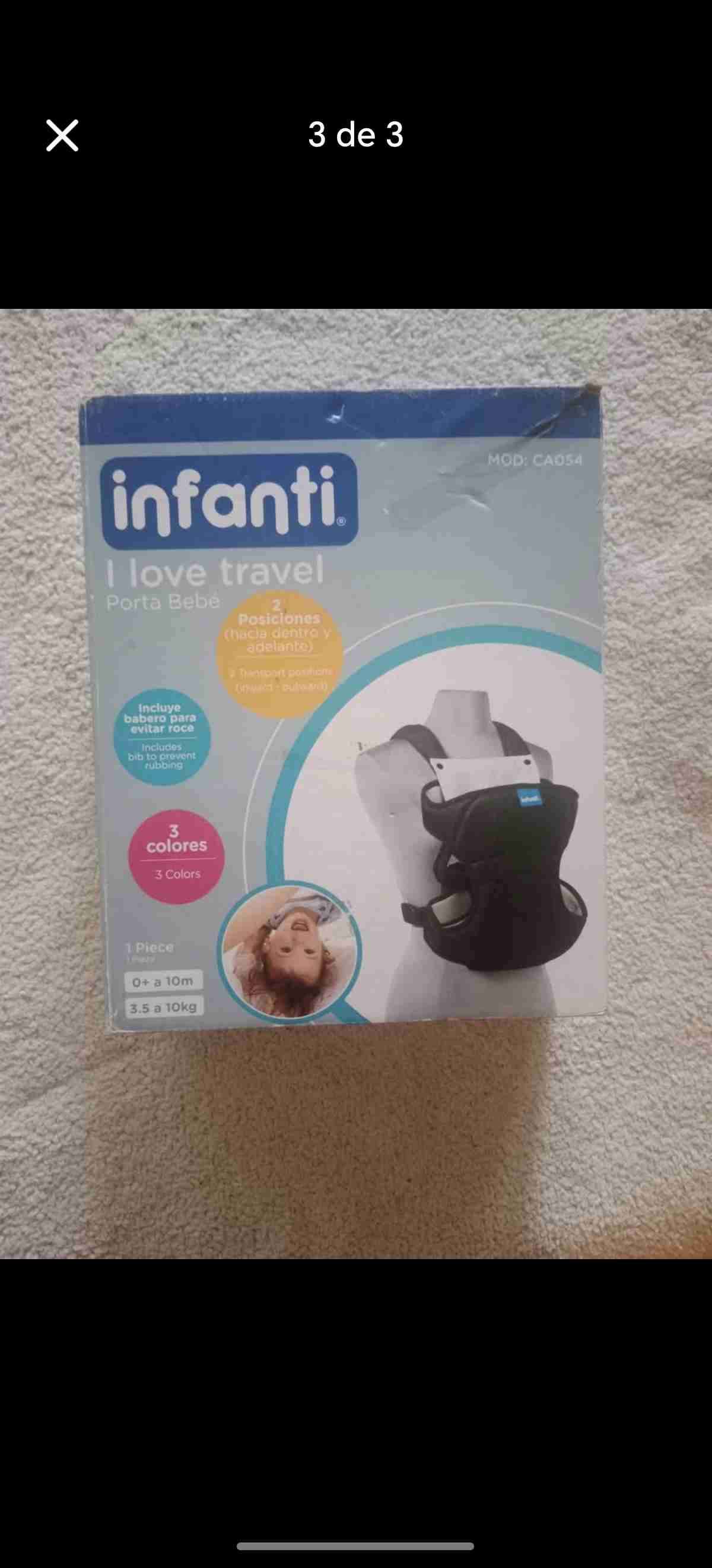 Mochila porta bebé roja - miniatura 3