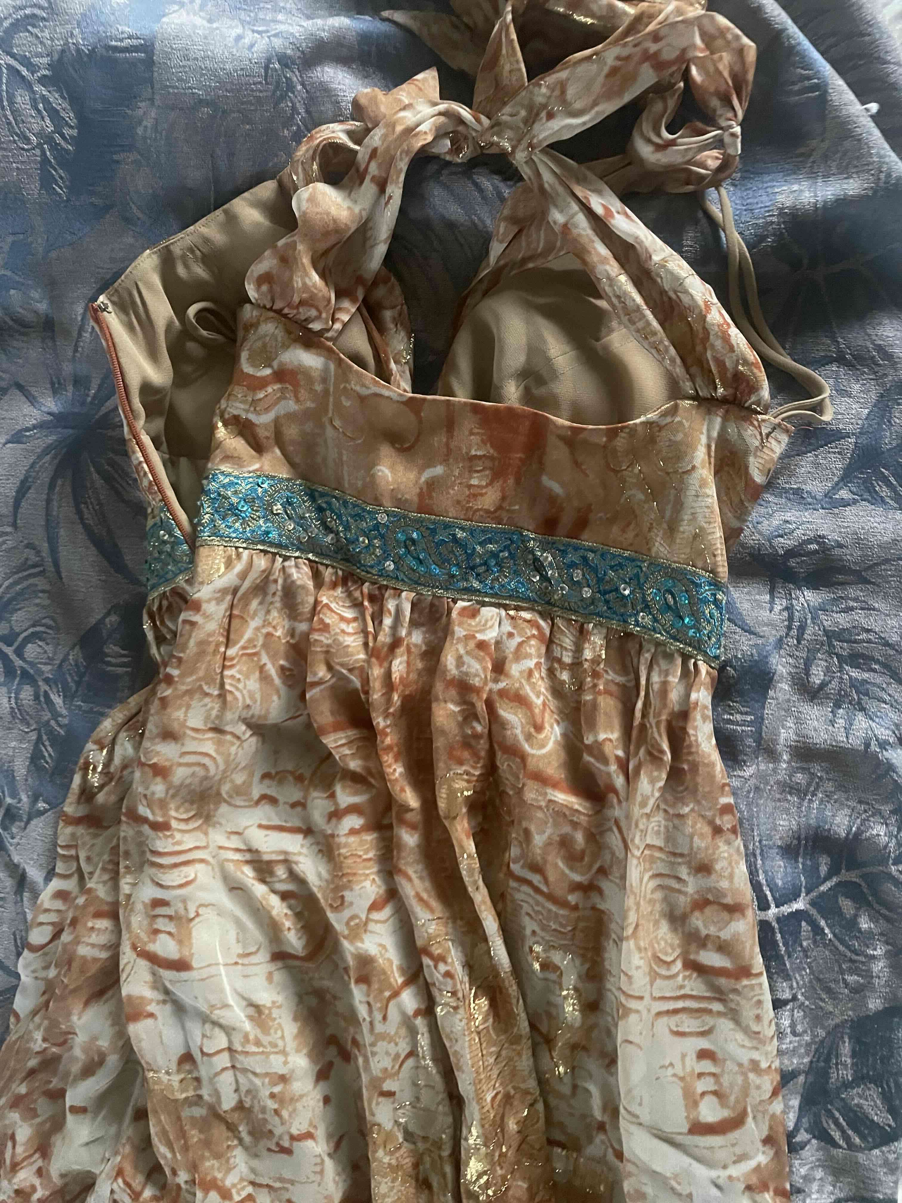 Vestido largo estampado bohemio - miniatura 2