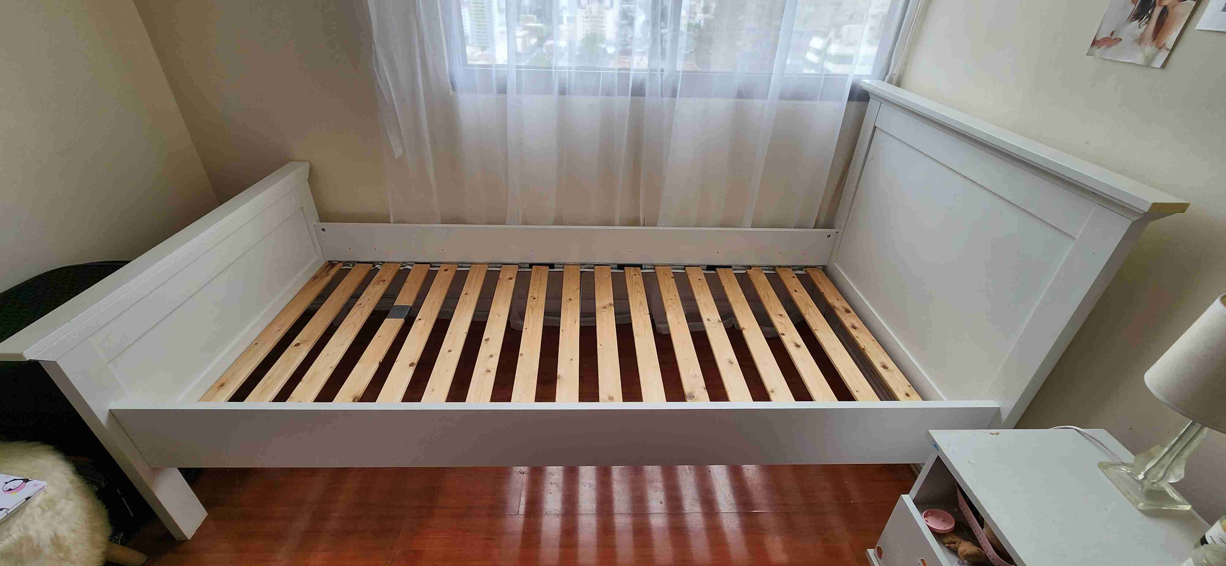 Cama individual blanca 1 plaza