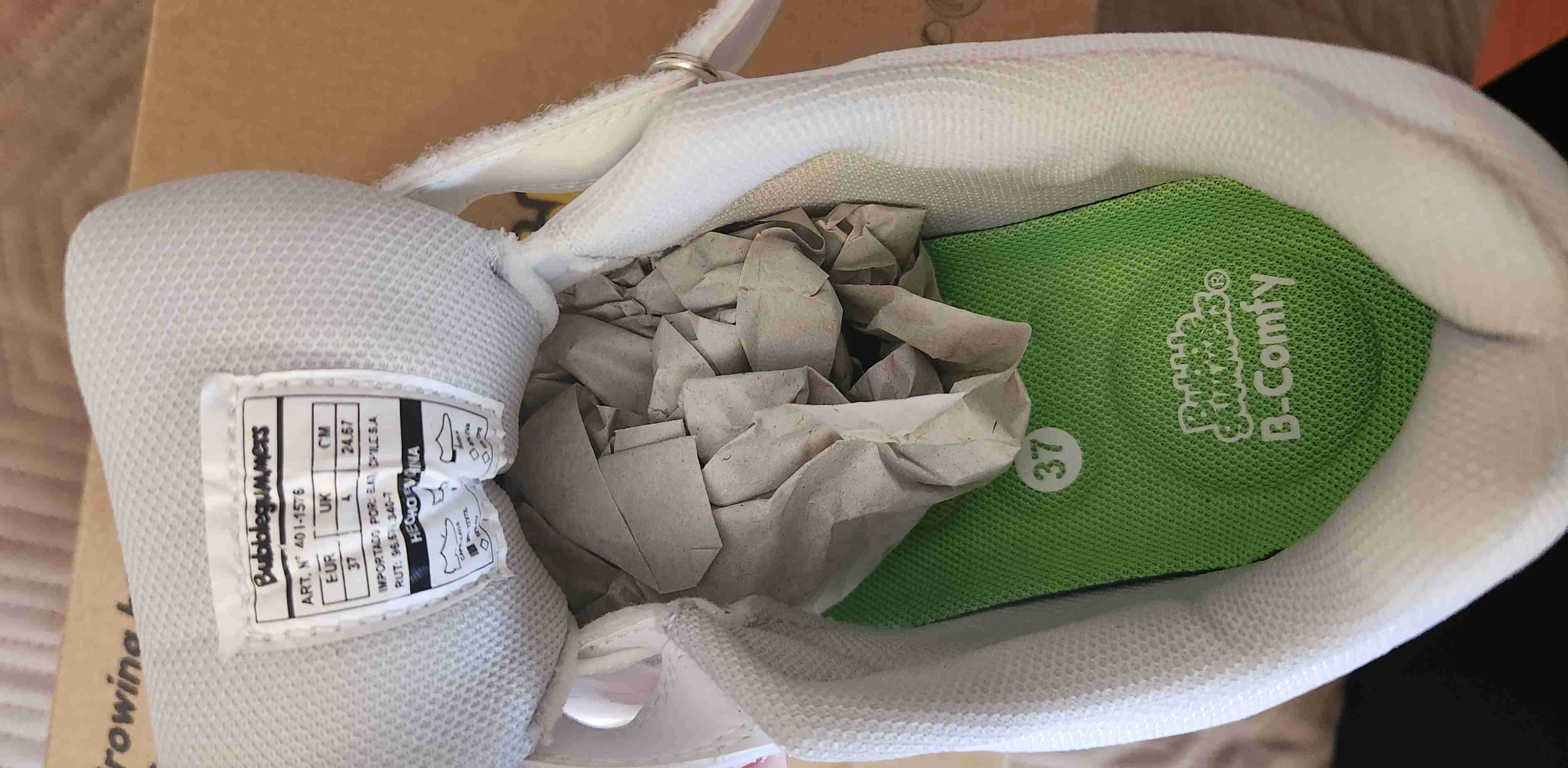 Zapatilla infantil blanca velcro - miniatura 3