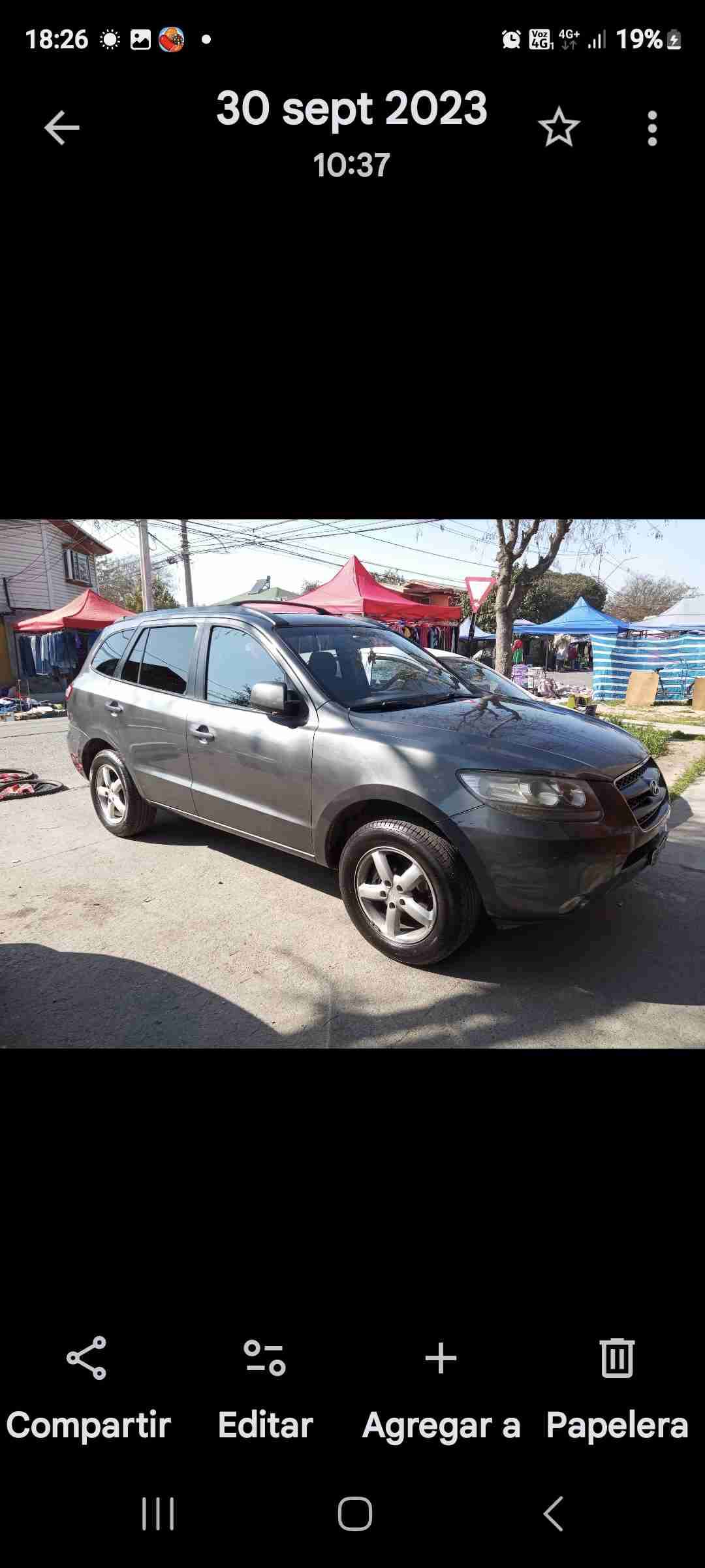 SUV Hyundai Santa Fe gris2009 2.7 v6 - miniatura 6
