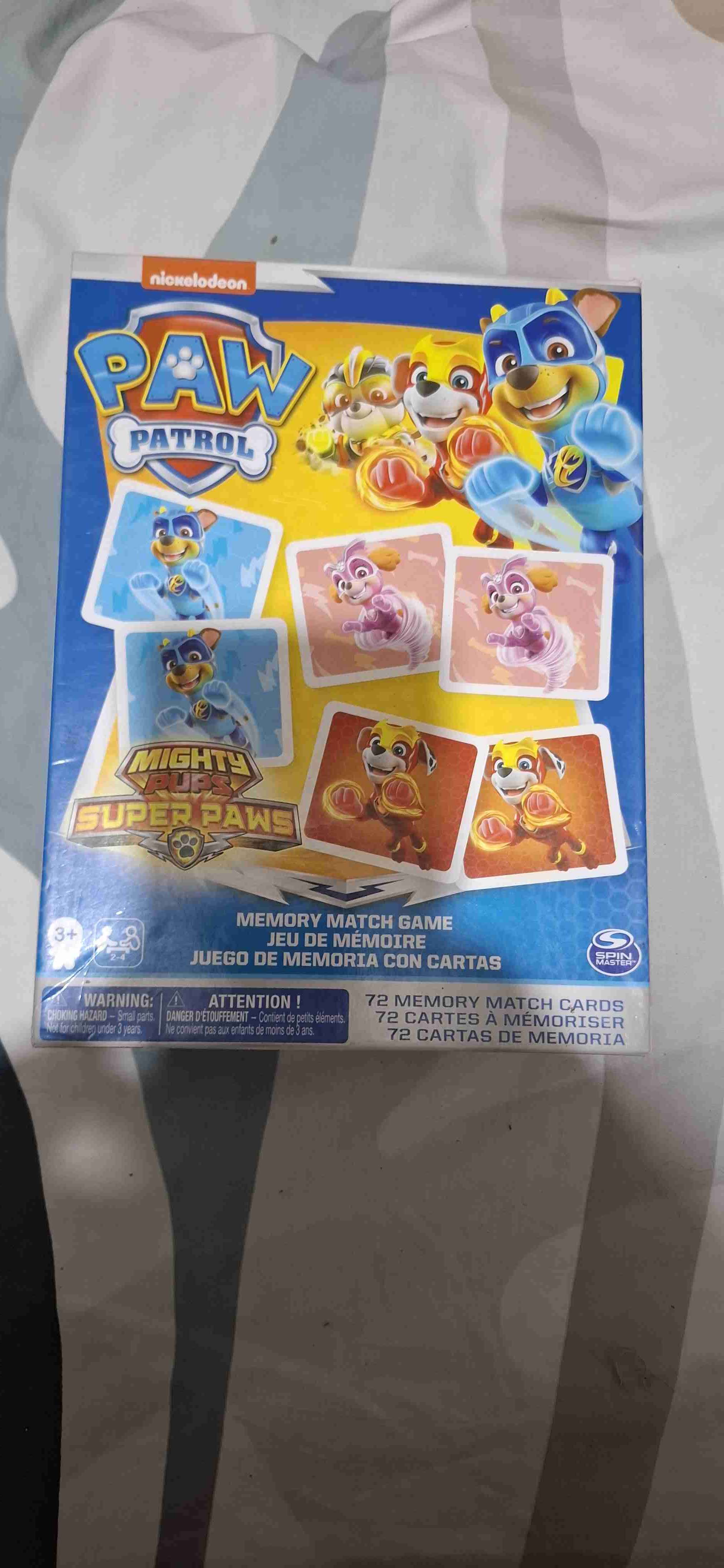Juego de memorice de Paw Patrol