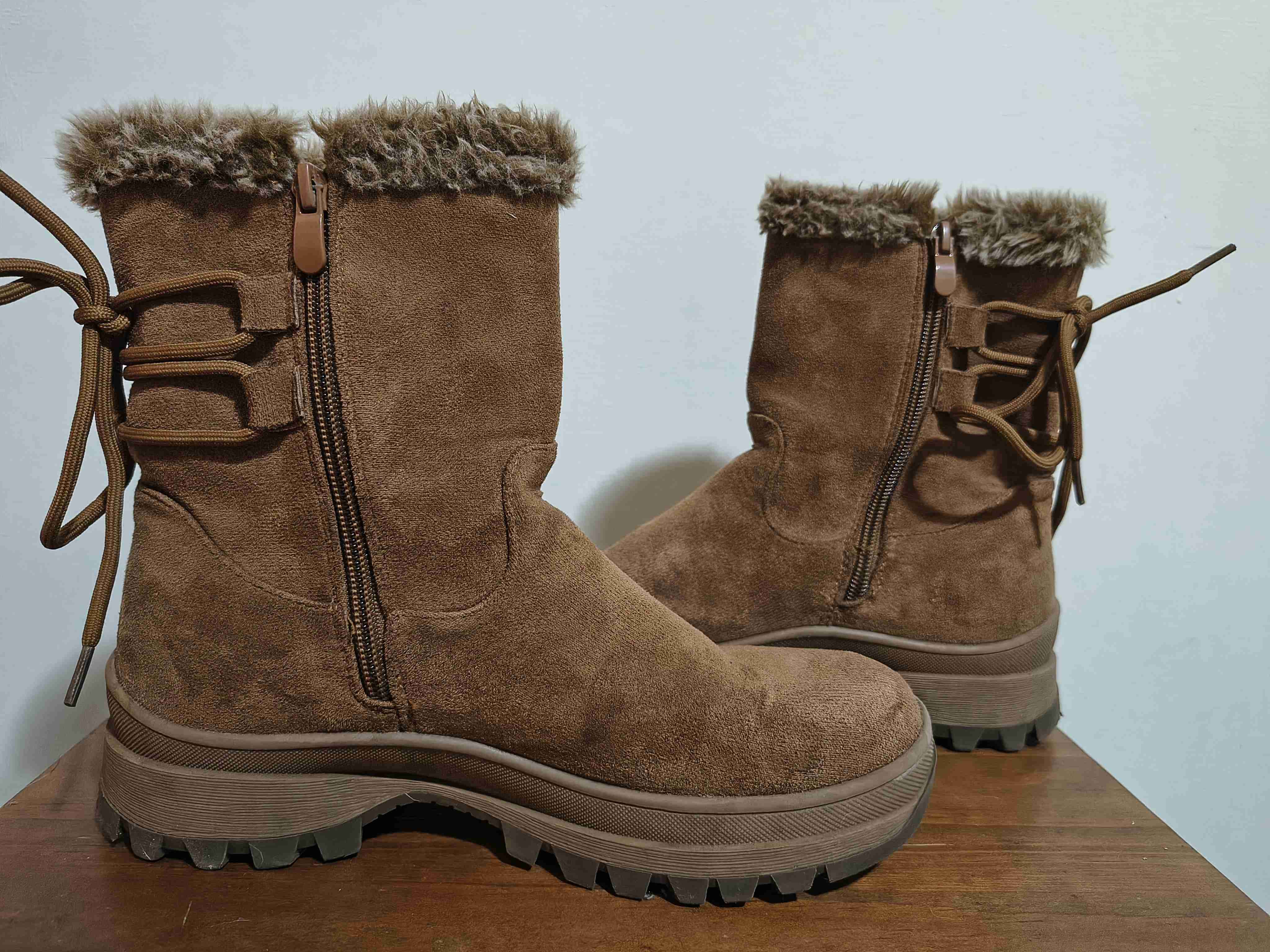 Botas de invierno café con forro weide - miniatura 2