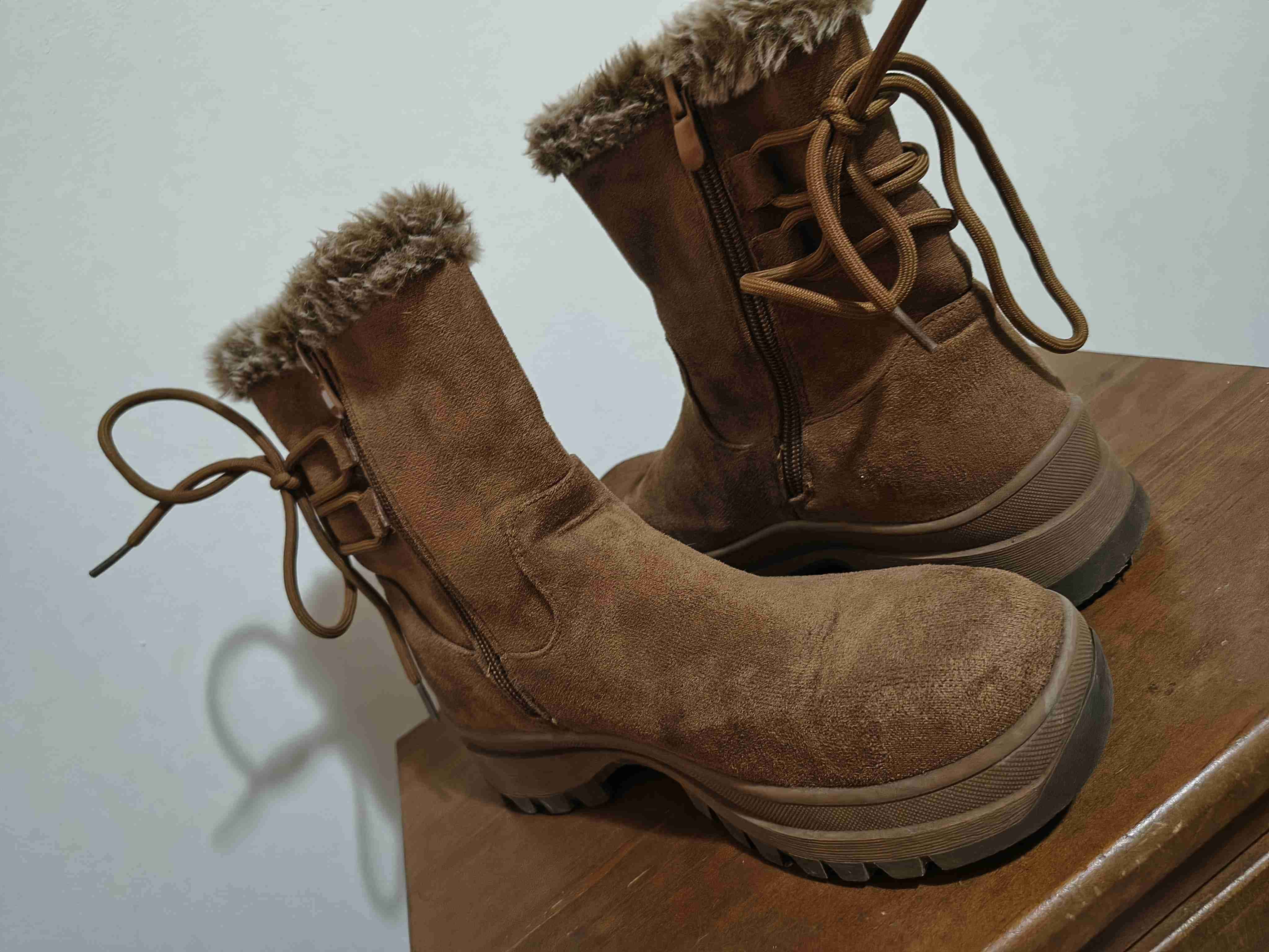 Botas de invierno café con forro weide - miniatura 3
