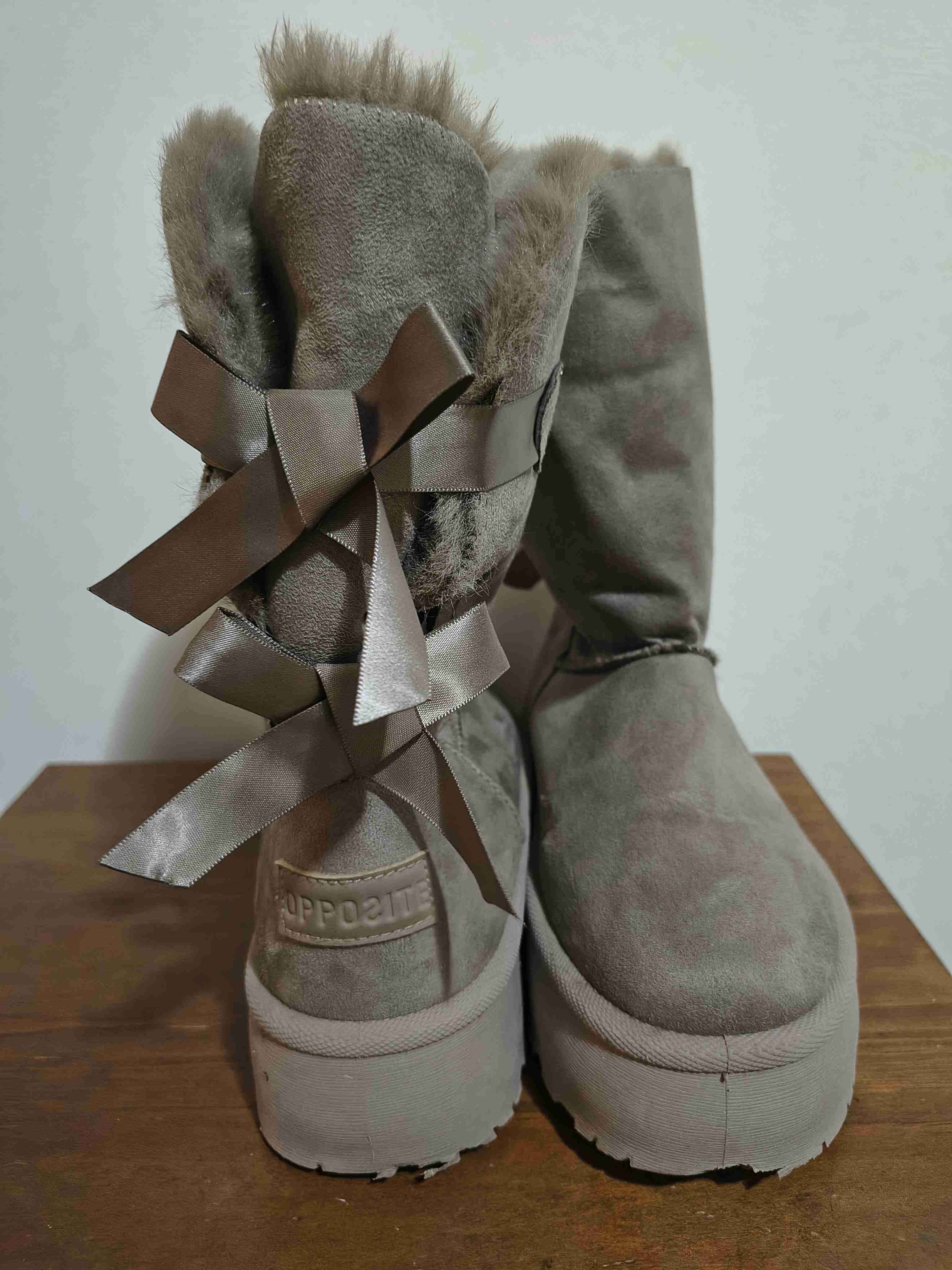 Botas de invierno beige con plataforma opposite - miniatura 3