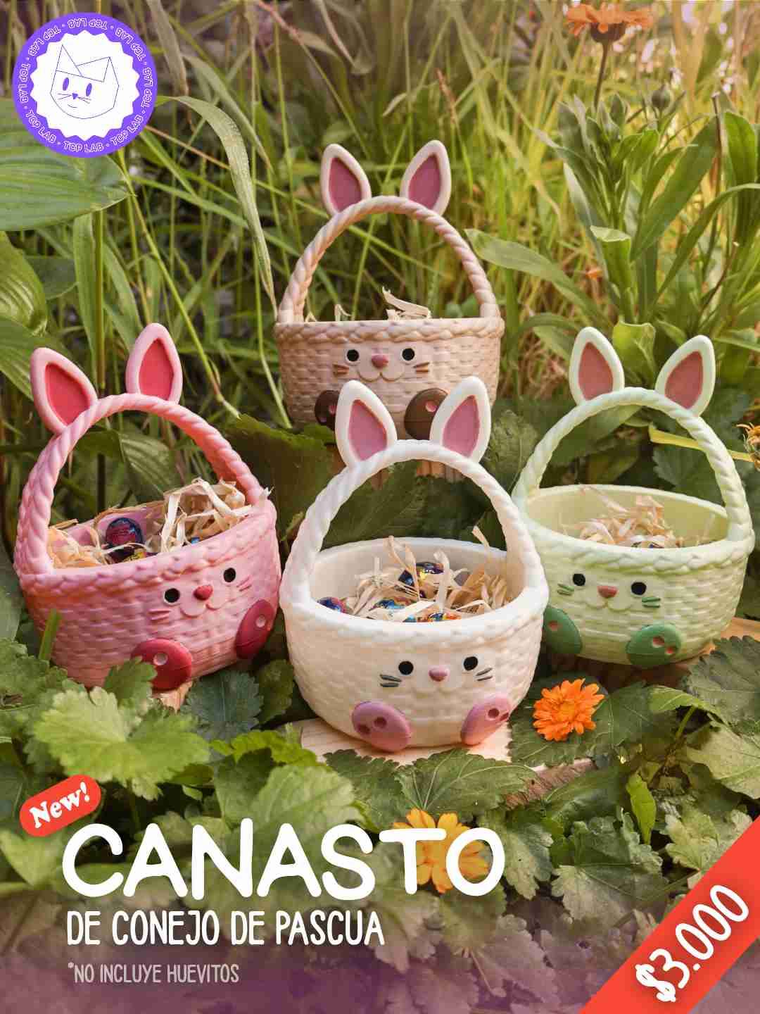 Canasto Conejo de Pascua