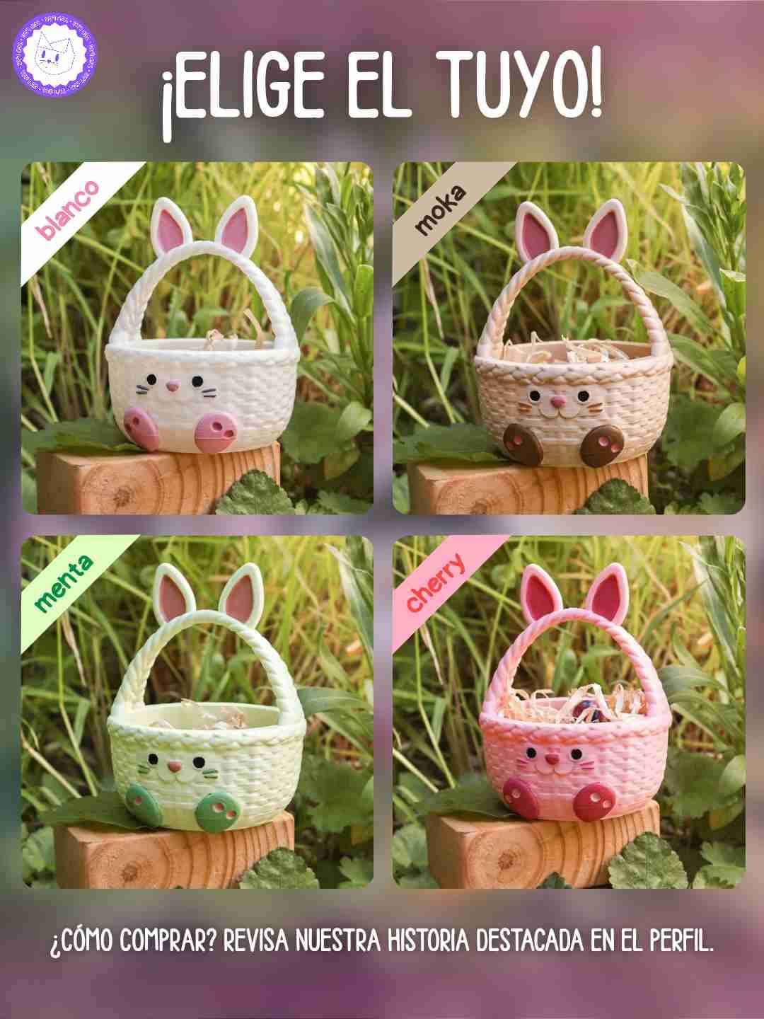 Canasto Conejo de Pascua - miniatura 2