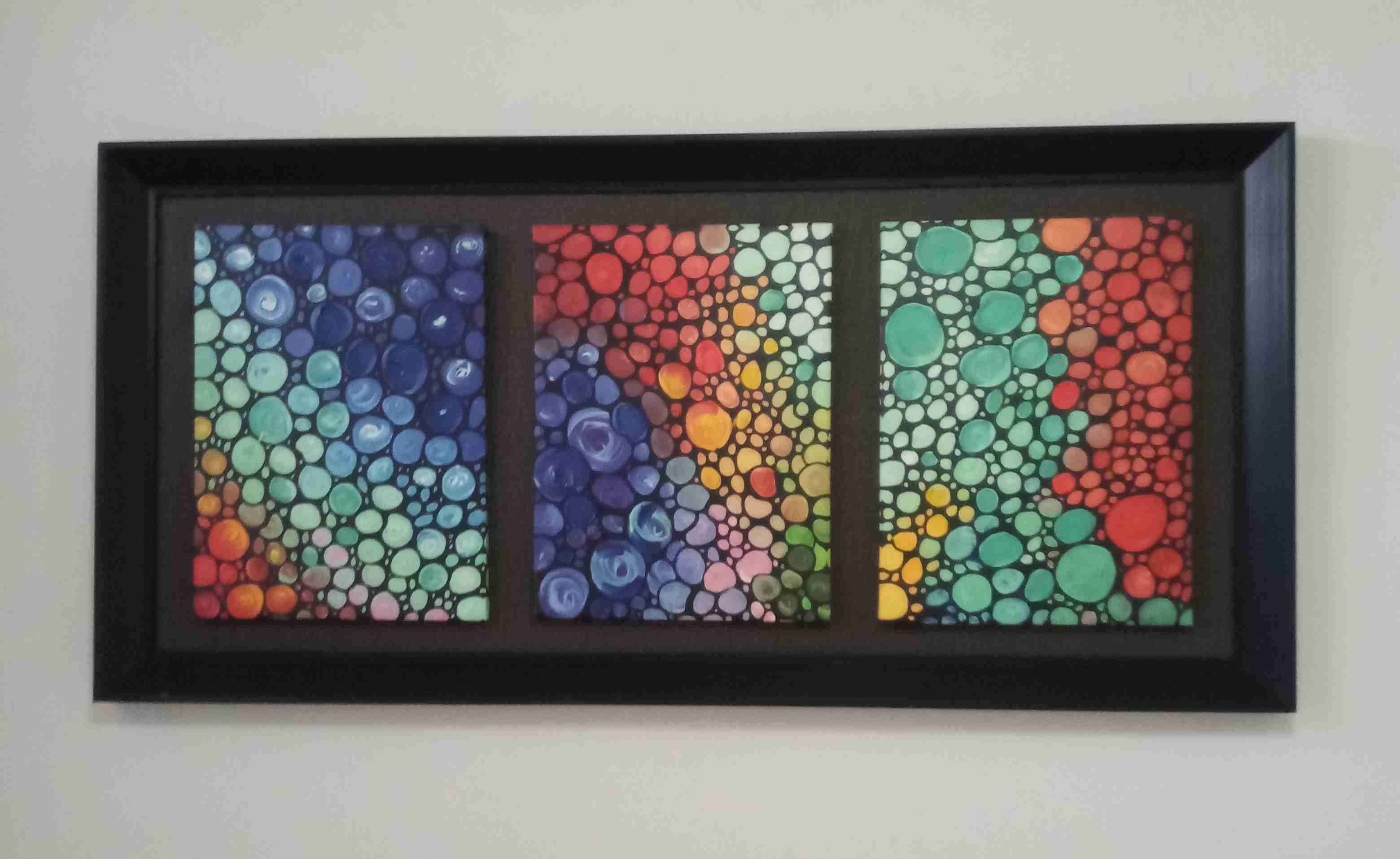 Cuadro decorativo abstracto enmarcado