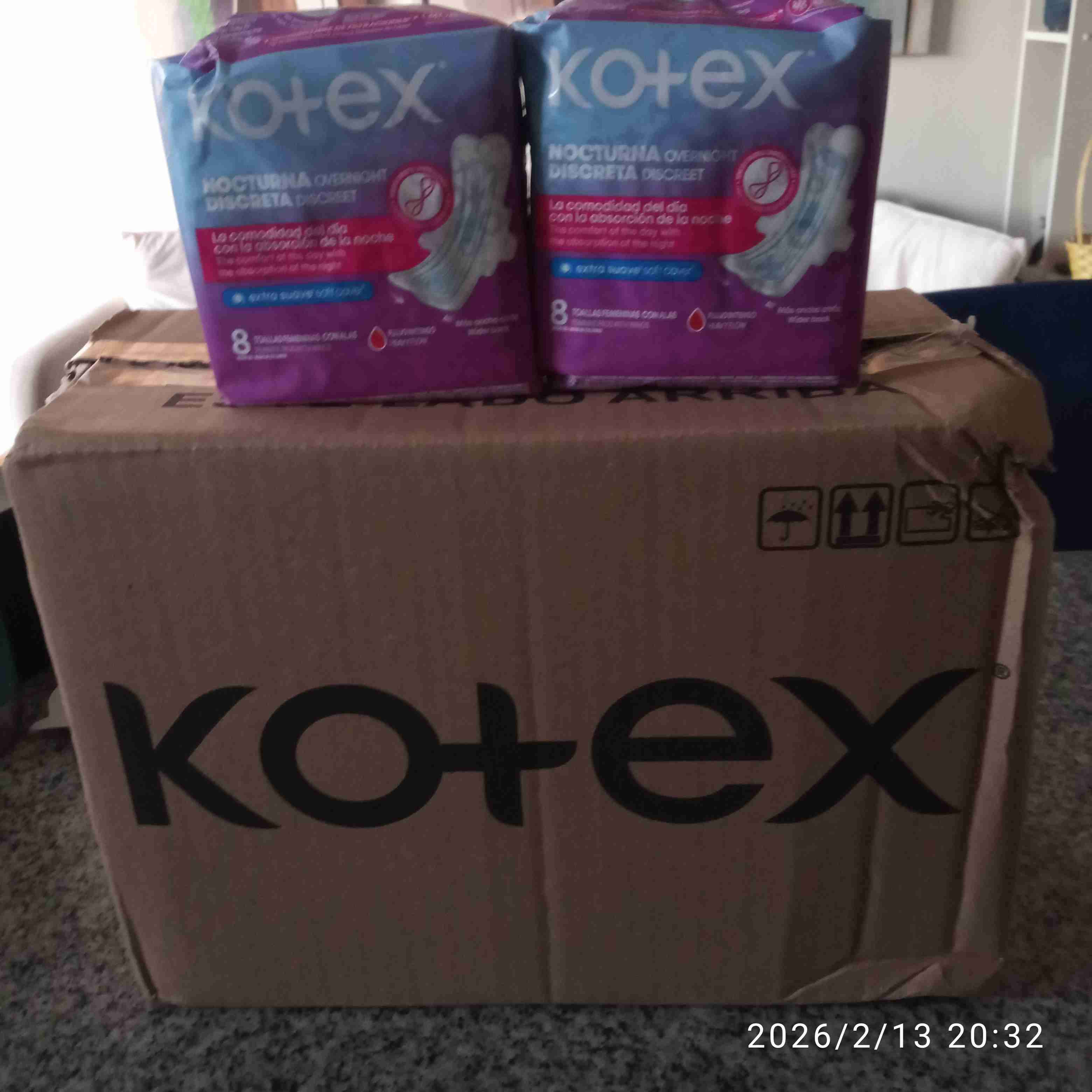 Toallas higiénicas Kotex nocturnas