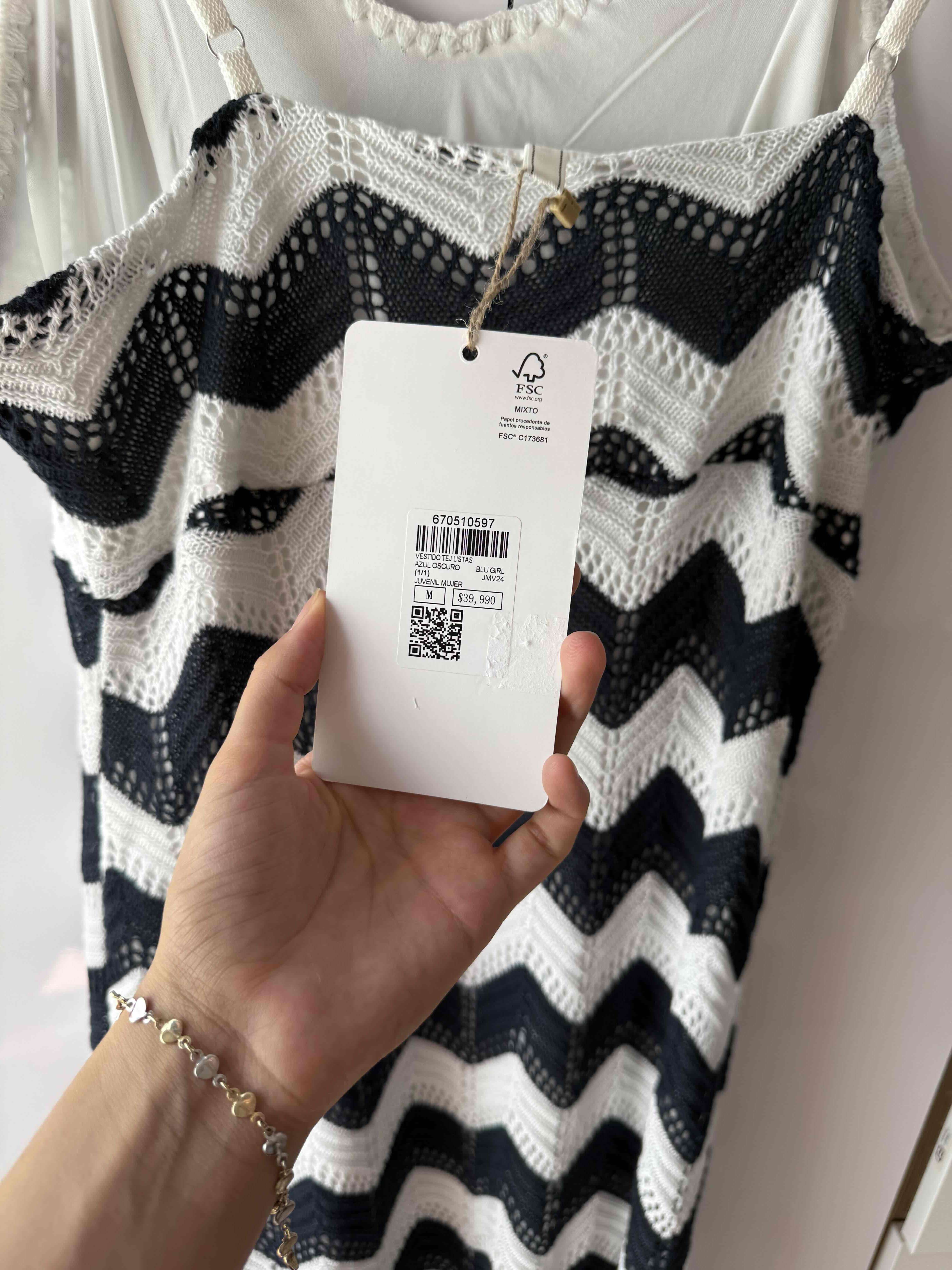 Vestido de hilos a rayas - Talla M - miniatura 3