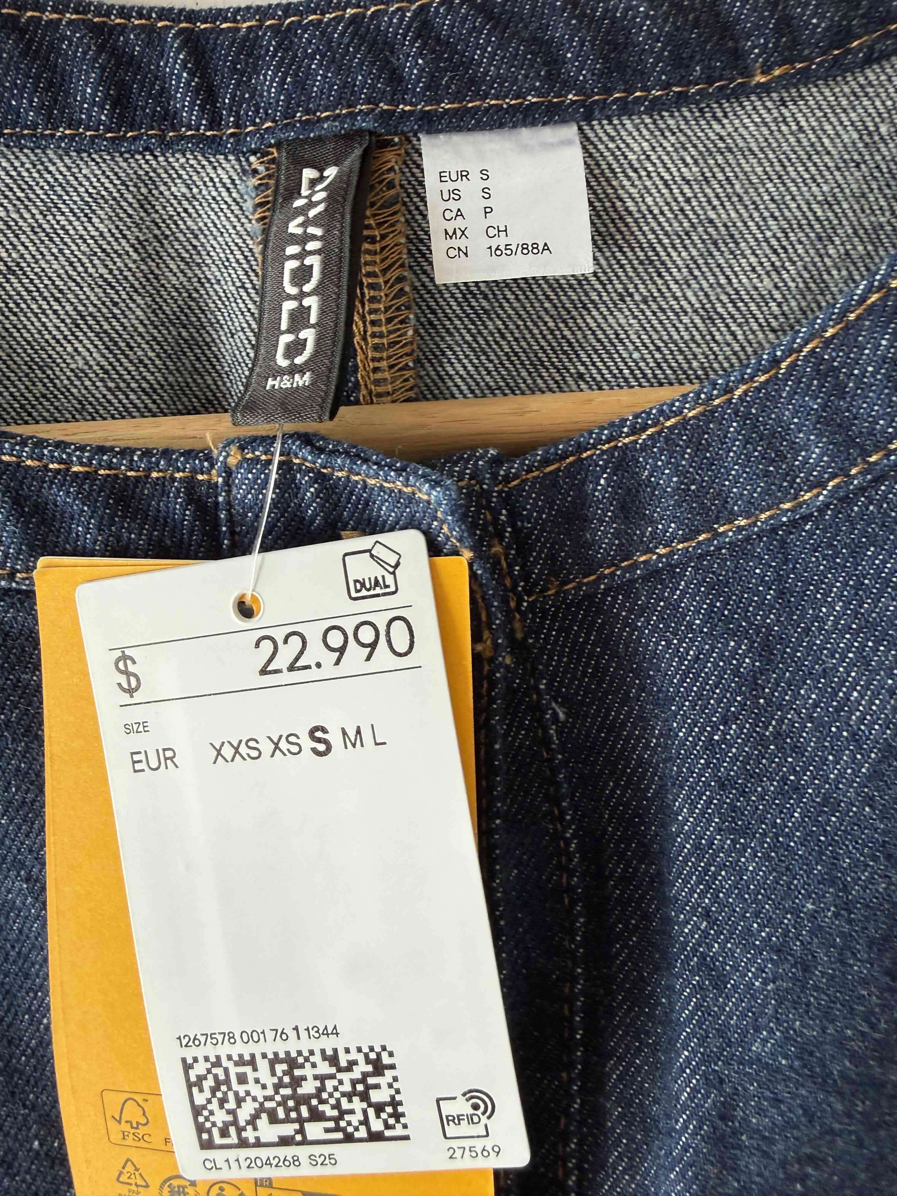 Vestido de mezclilla azul sin mangas - miniatura 2