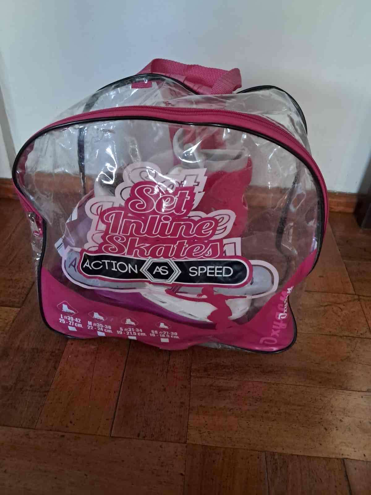 Patines en línea infantiles rosa - miniatura 2