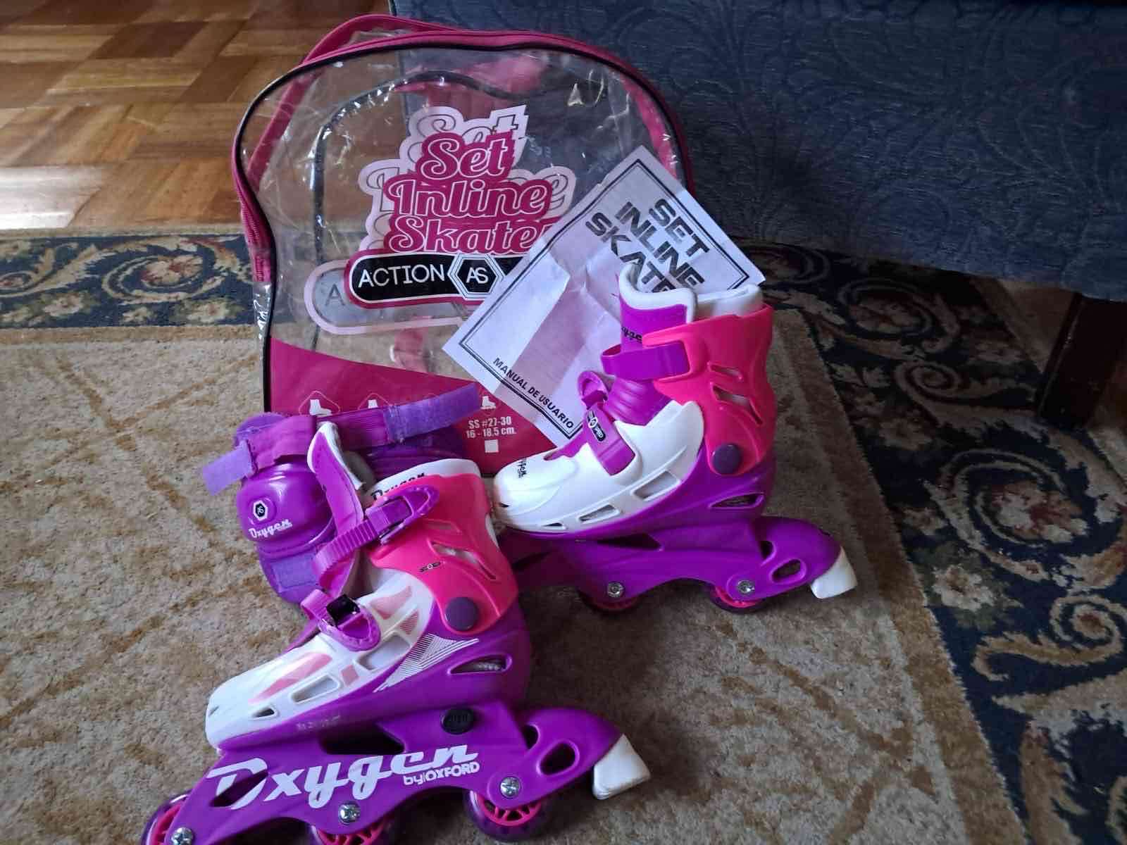 Patines en línea infantiles rosa - miniatura 3