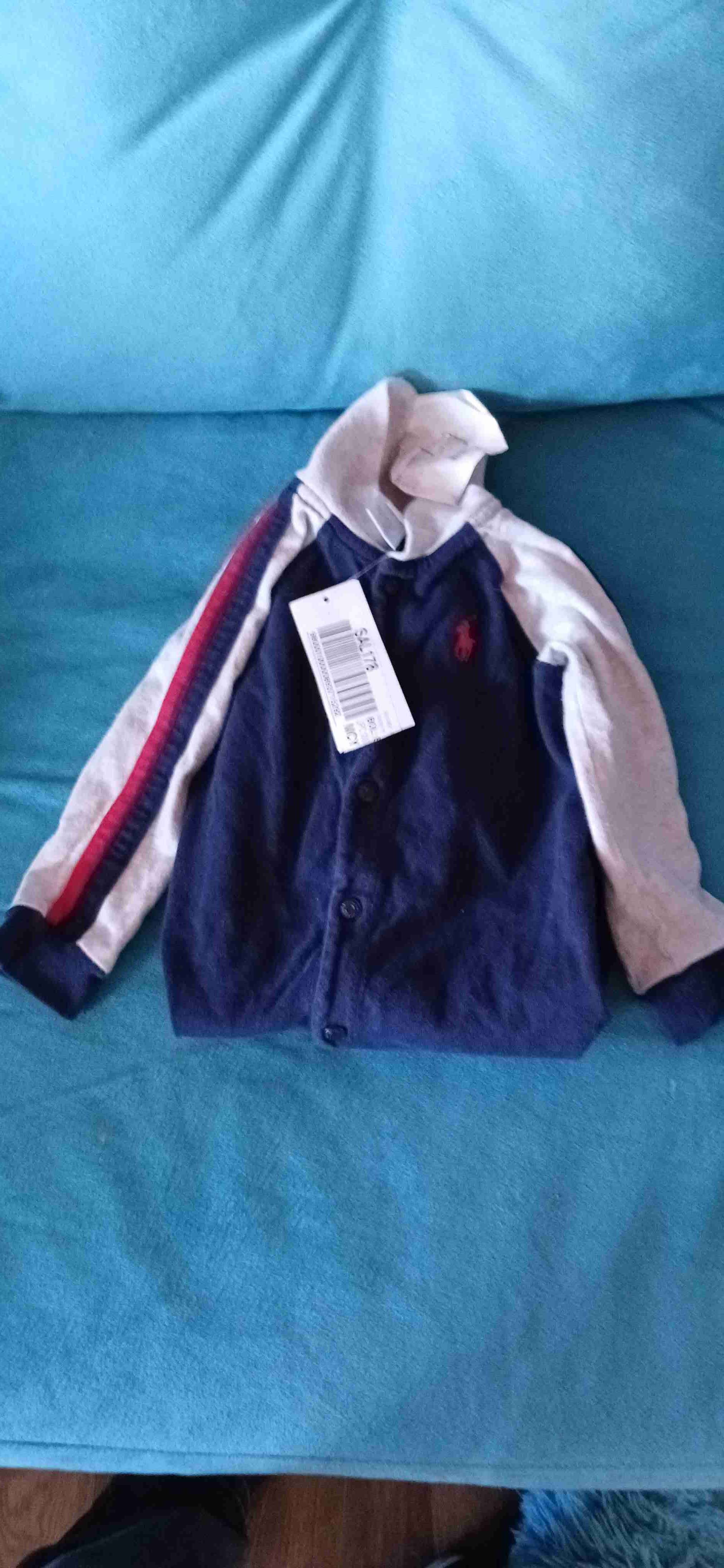 Enterito azul oscuro para bebé polo - miniatura 2