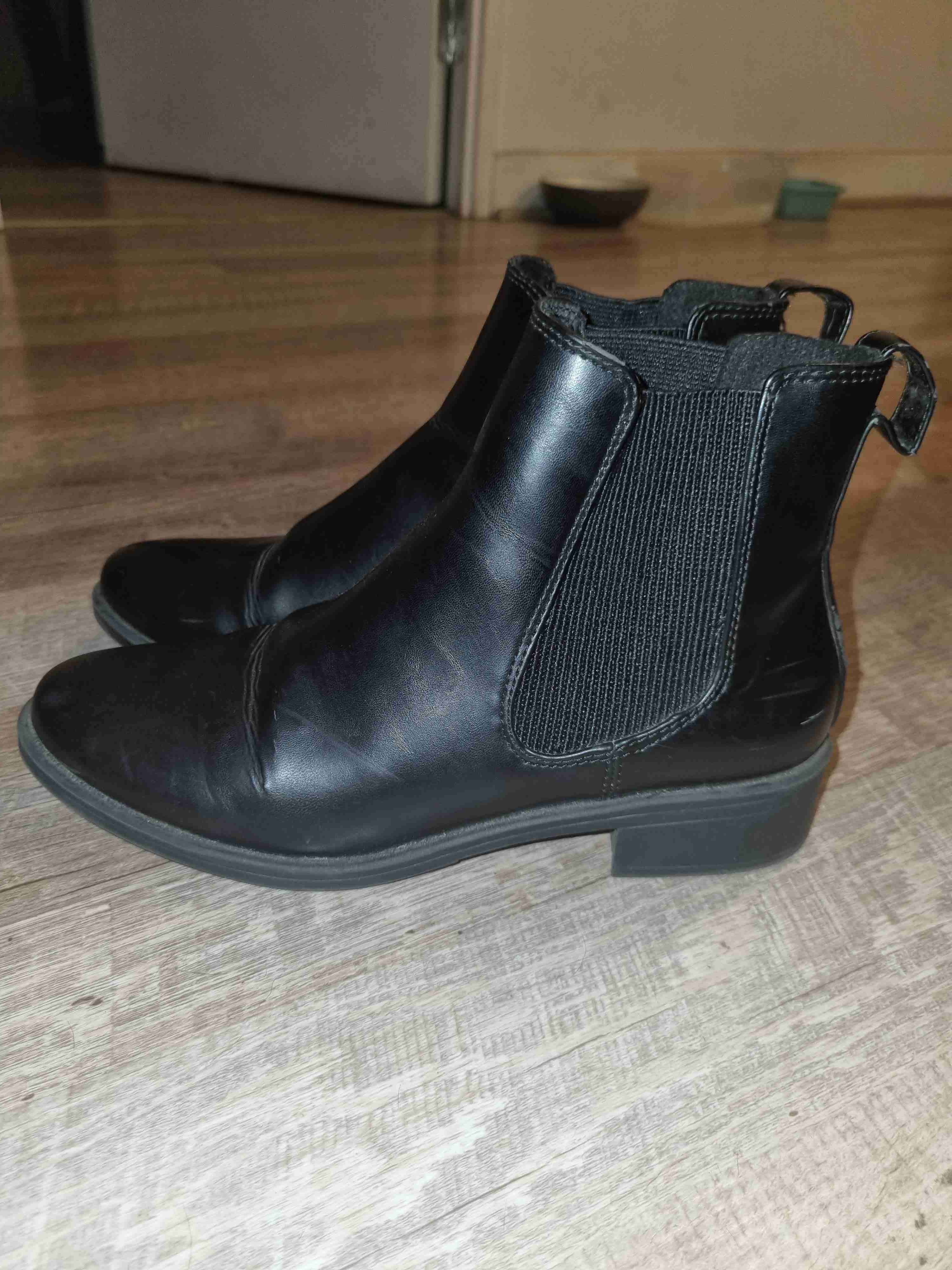 Botines negros de cuero de hombre - miniatura 2