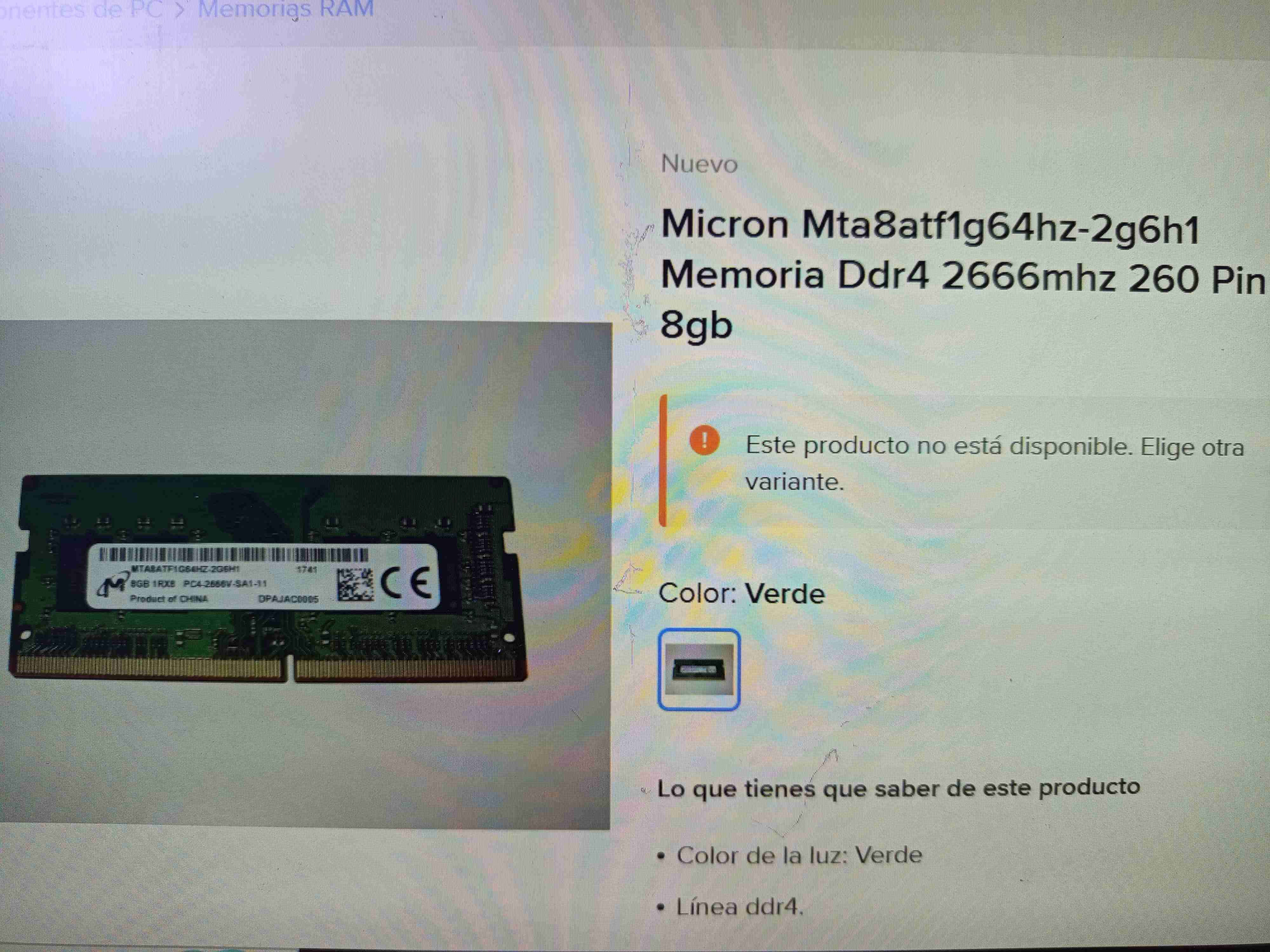 Memoria RAM DDR4 8GB - miniatura 5