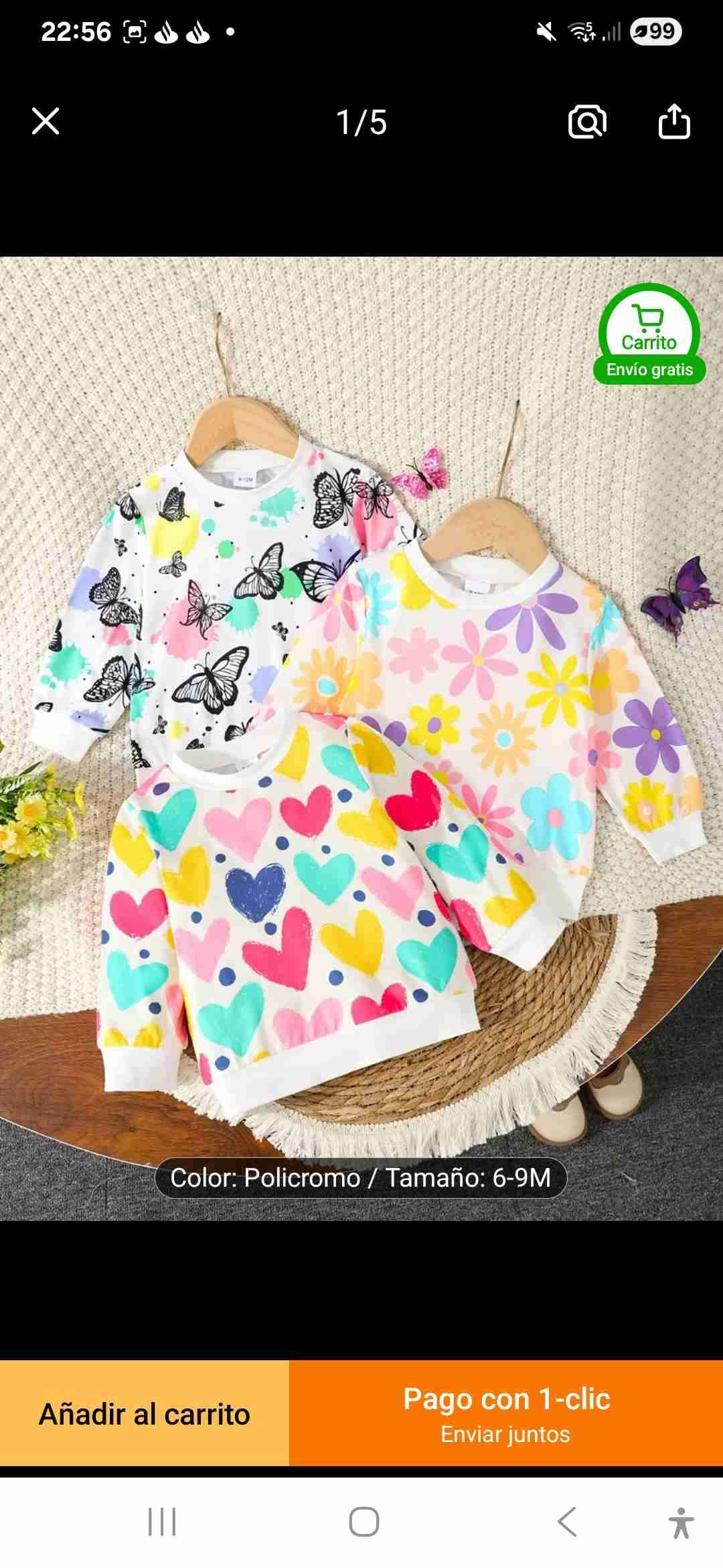 Conjunto de poleras estampadas