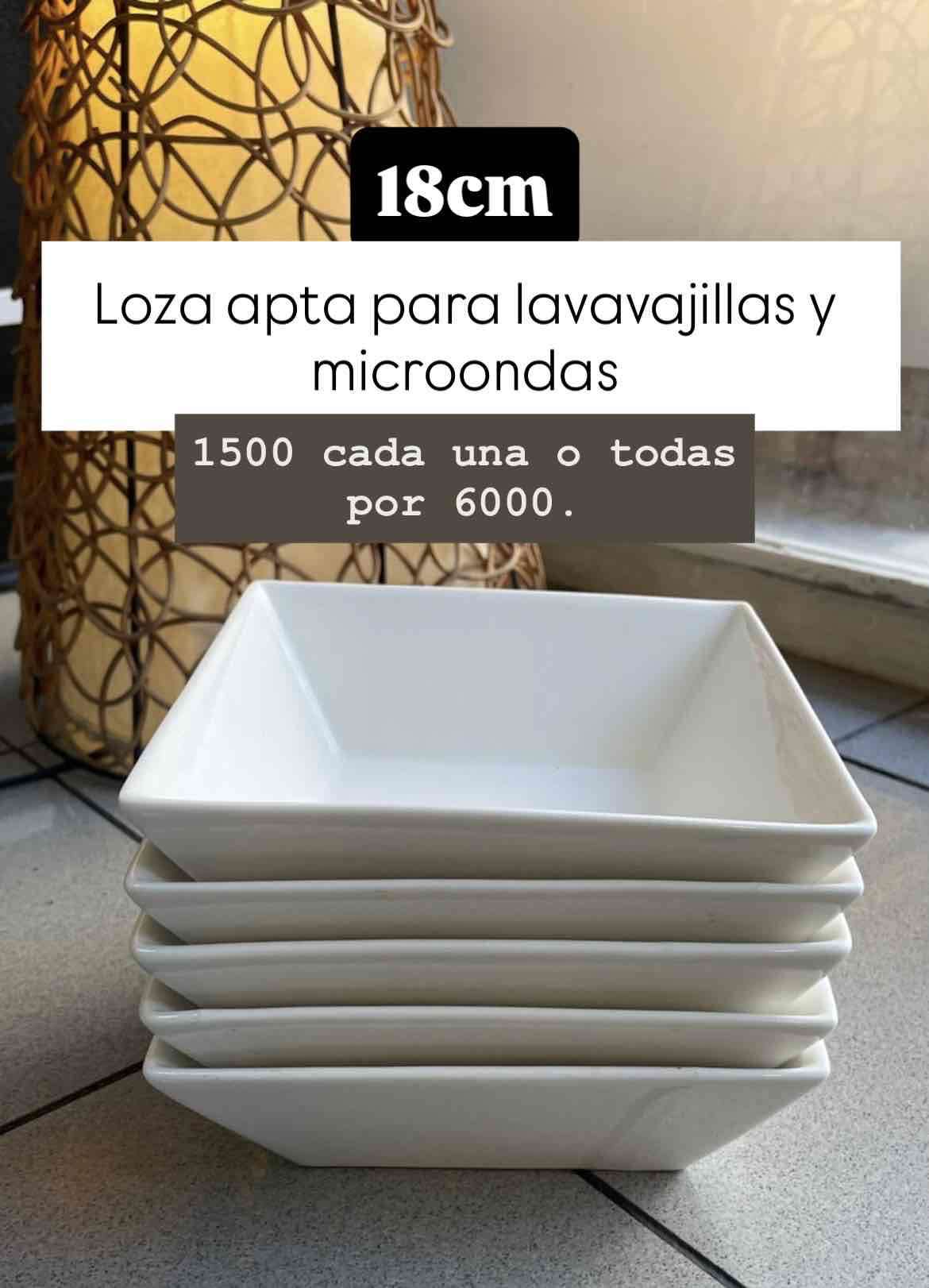 Platos cuadrados de loza 26 cm - miniatura 2