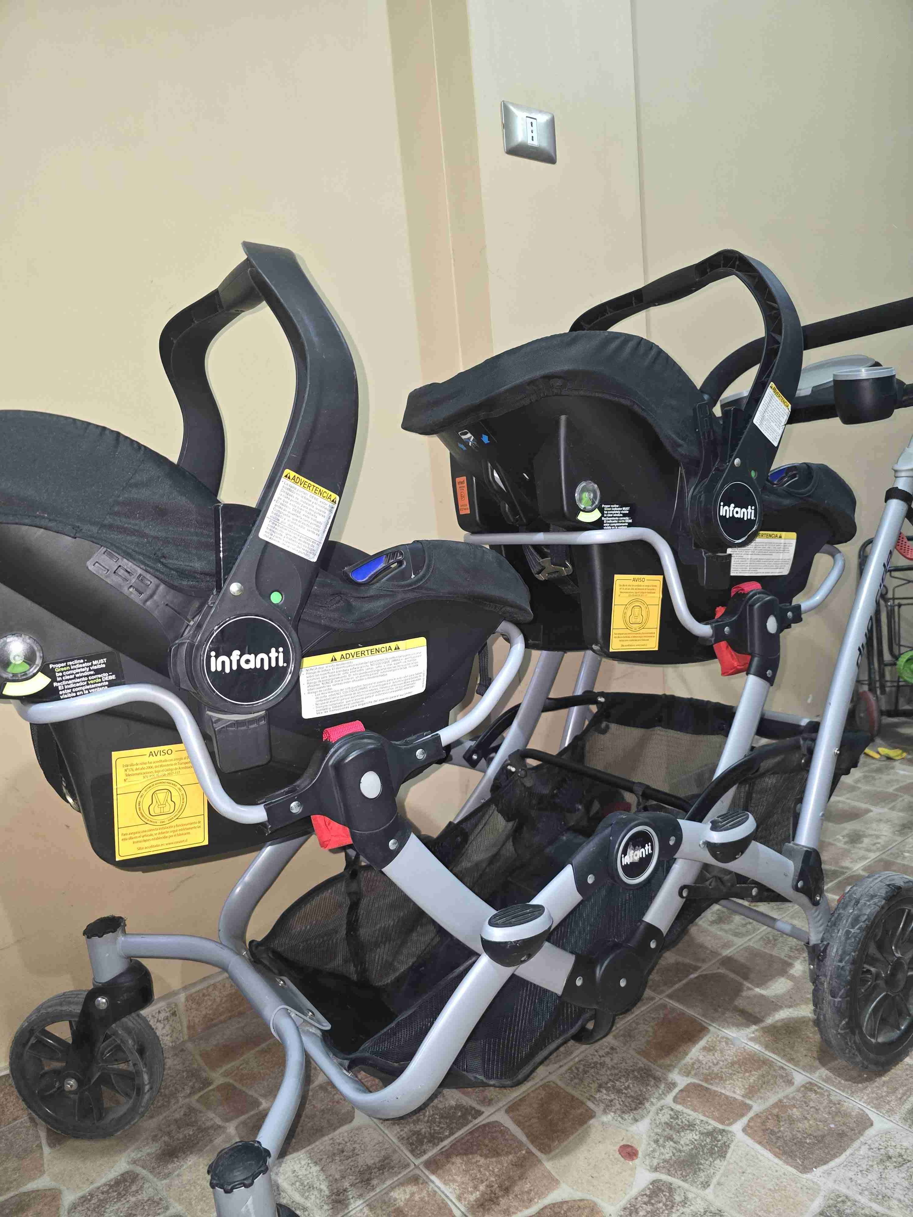 Coche Duo Ride Grey  para bebés Infanti