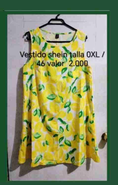 Vestido Shein estampado limón