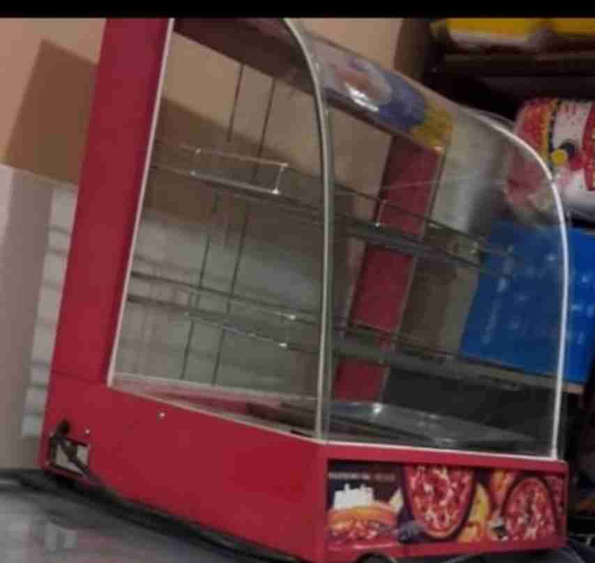 Vitrina calienta alimentos roja