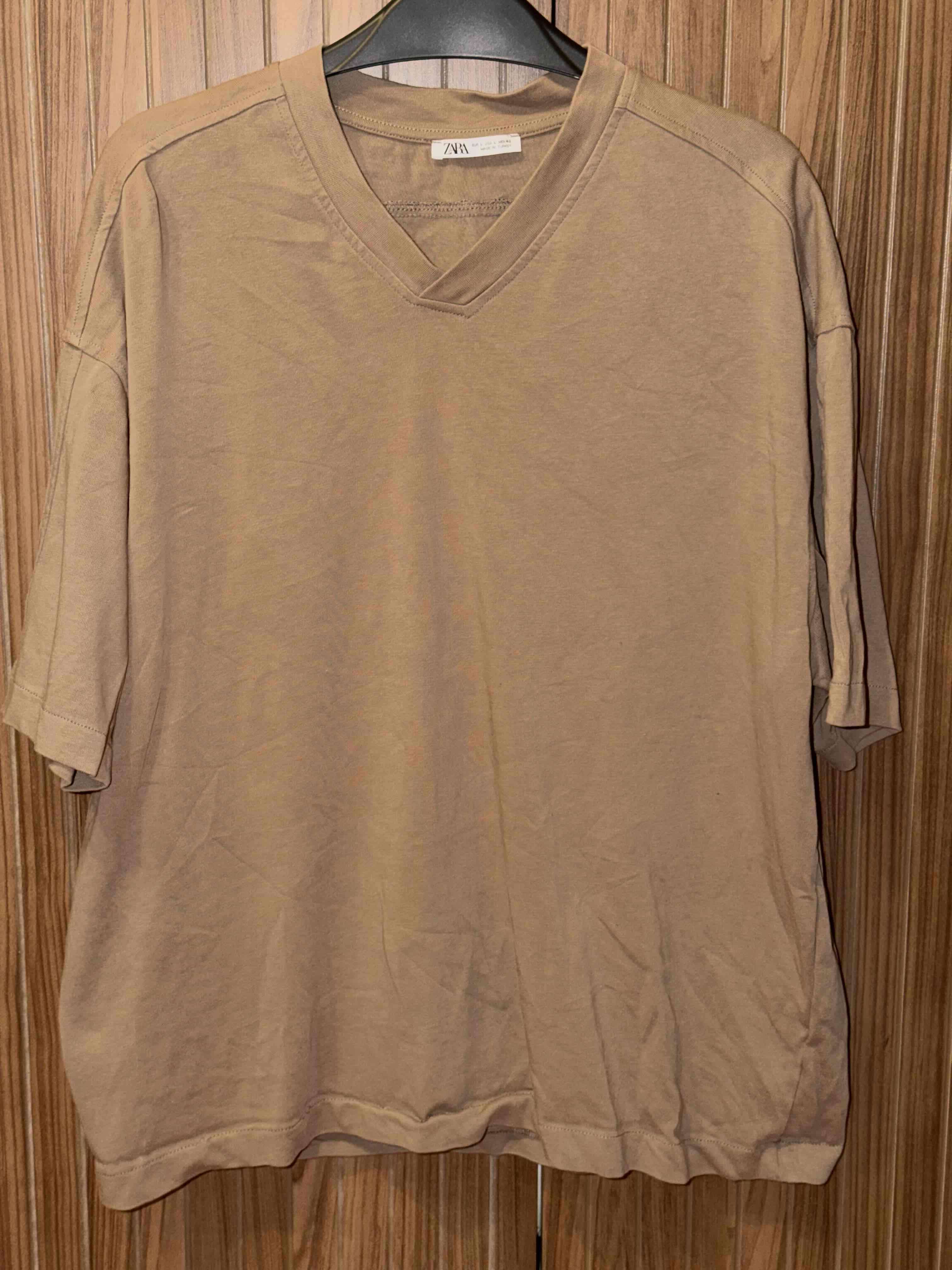 Polera beige manga corta ( ZARA ) XL