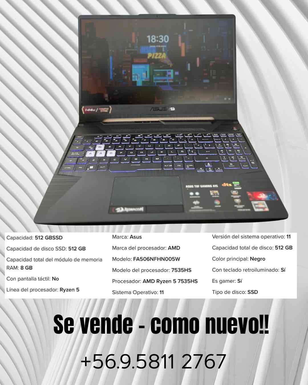 Laptop ASUS gamer retroiluminado - miniatura 6
