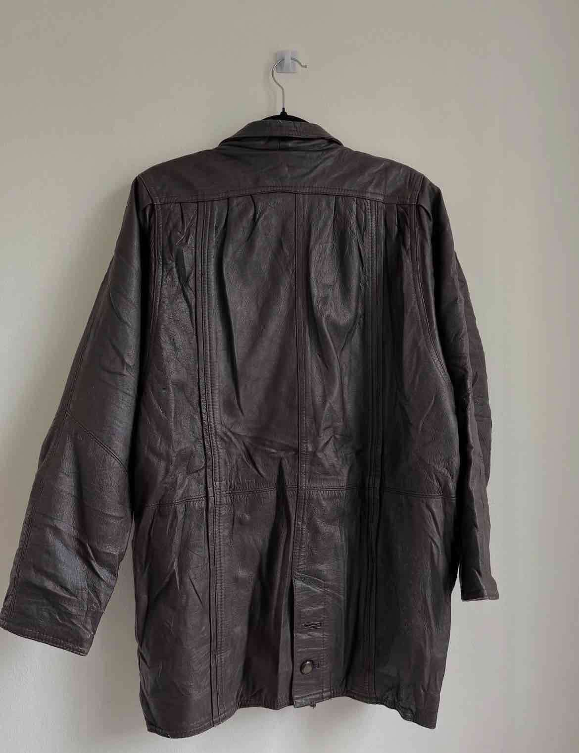 Chaqueta de cuero marrón - miniatura 5