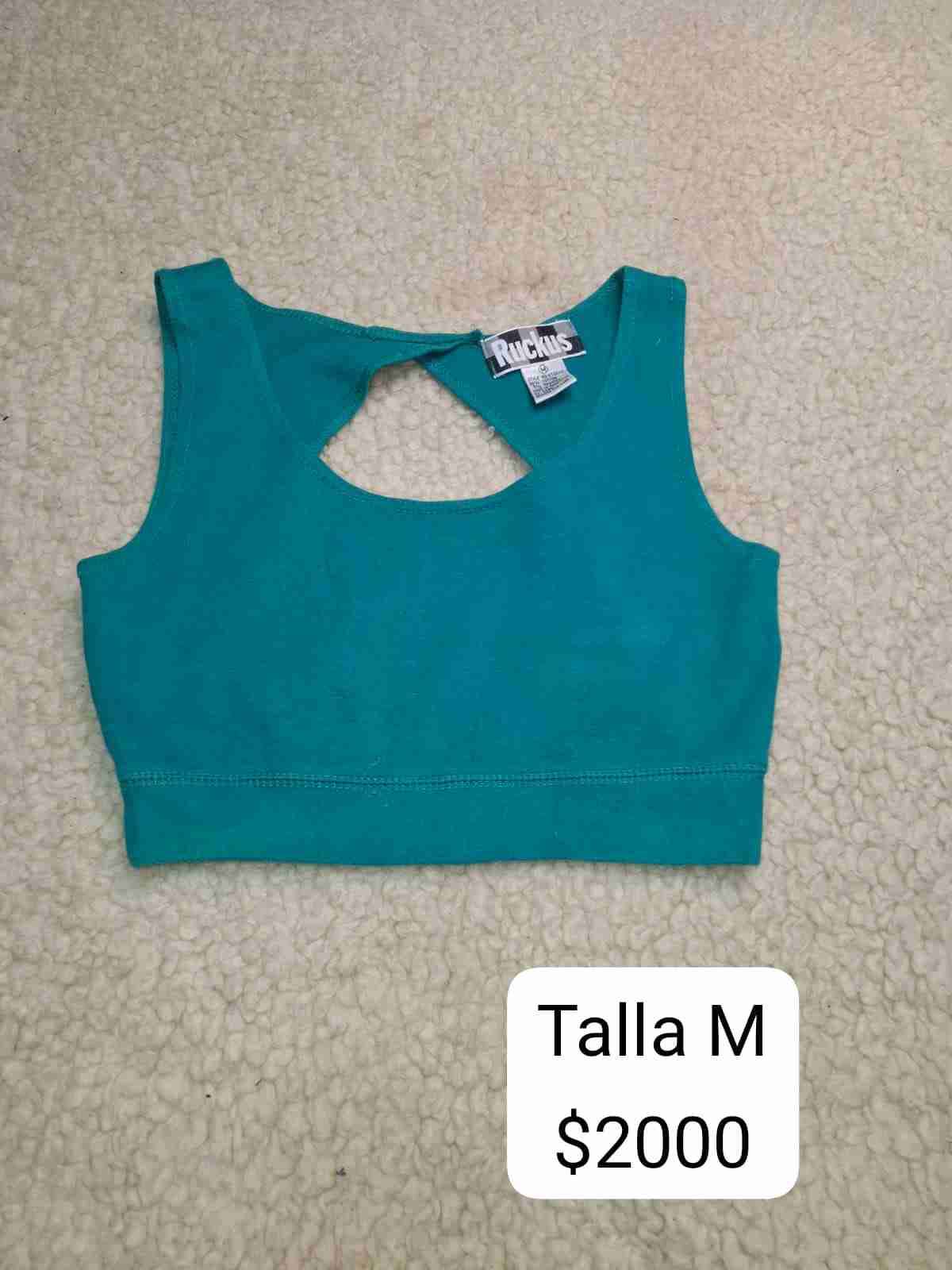 Crop top cuadros turquesa - miniatura 5