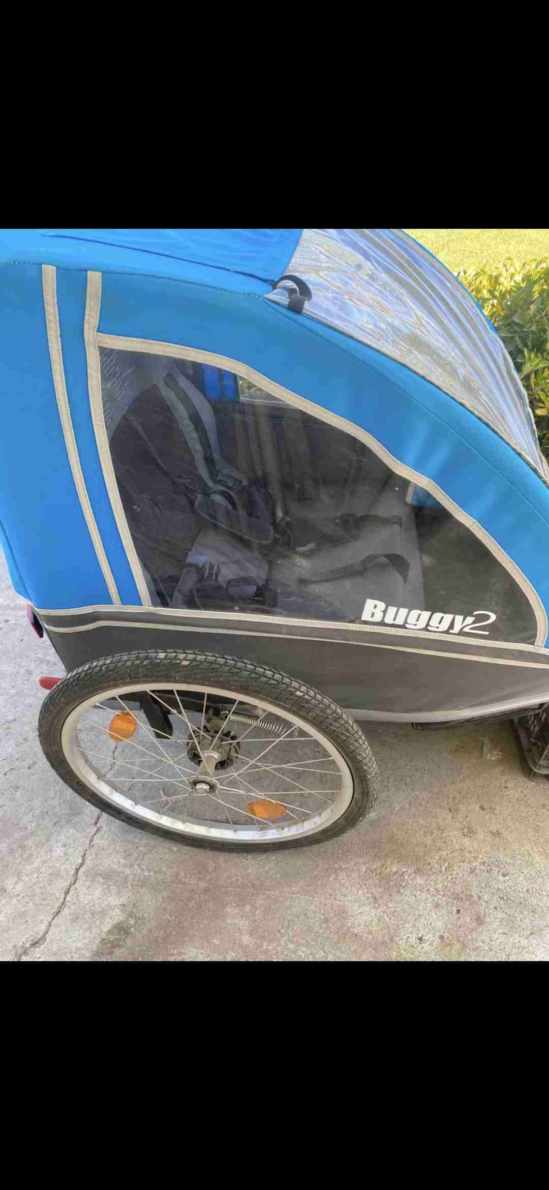 Remolque de bicicleta Buggy azul