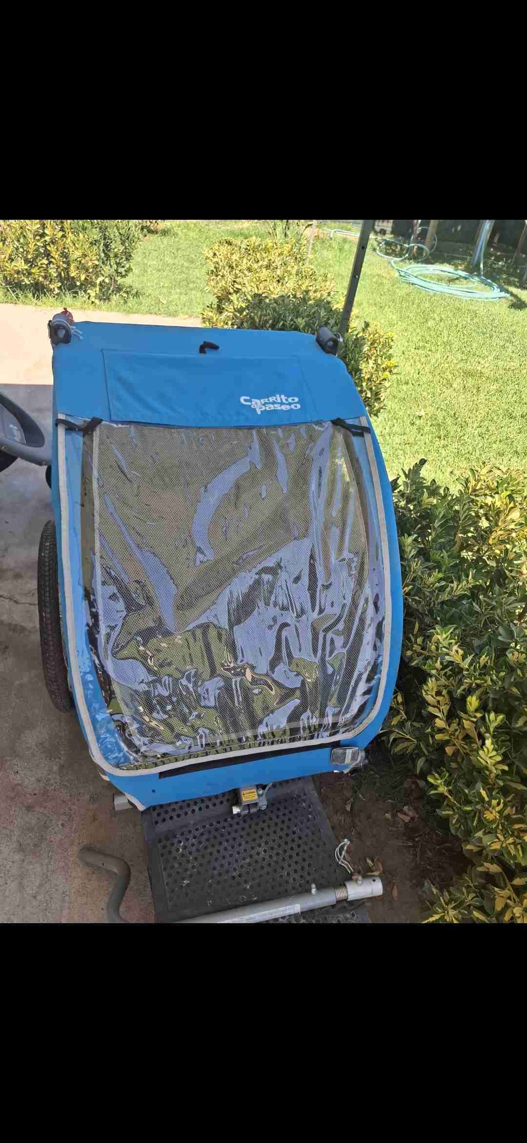 Remolque de bicicleta Buggy azul - miniatura 4