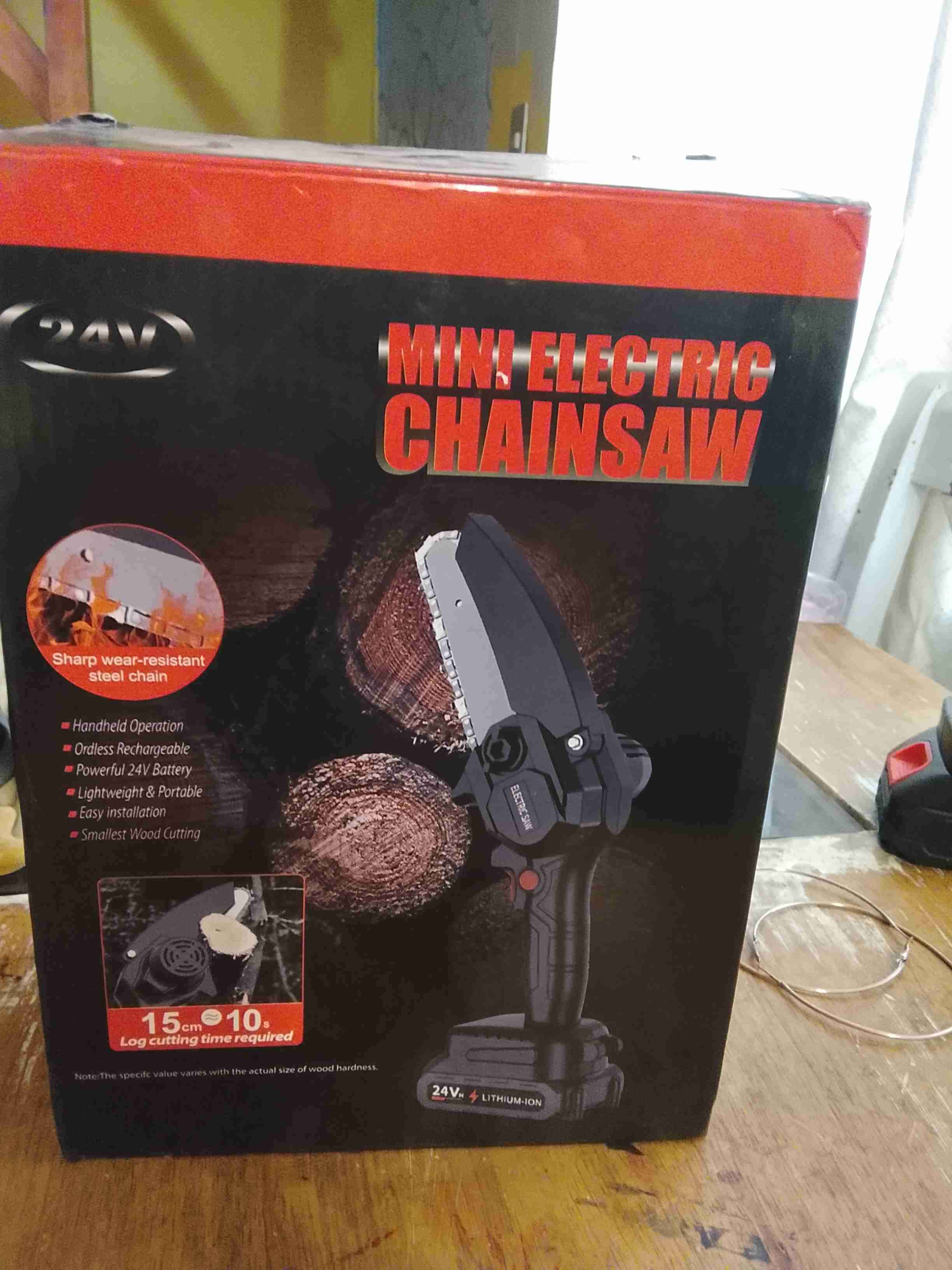 Mini motosierra eléctrica portátil - miniatura 3