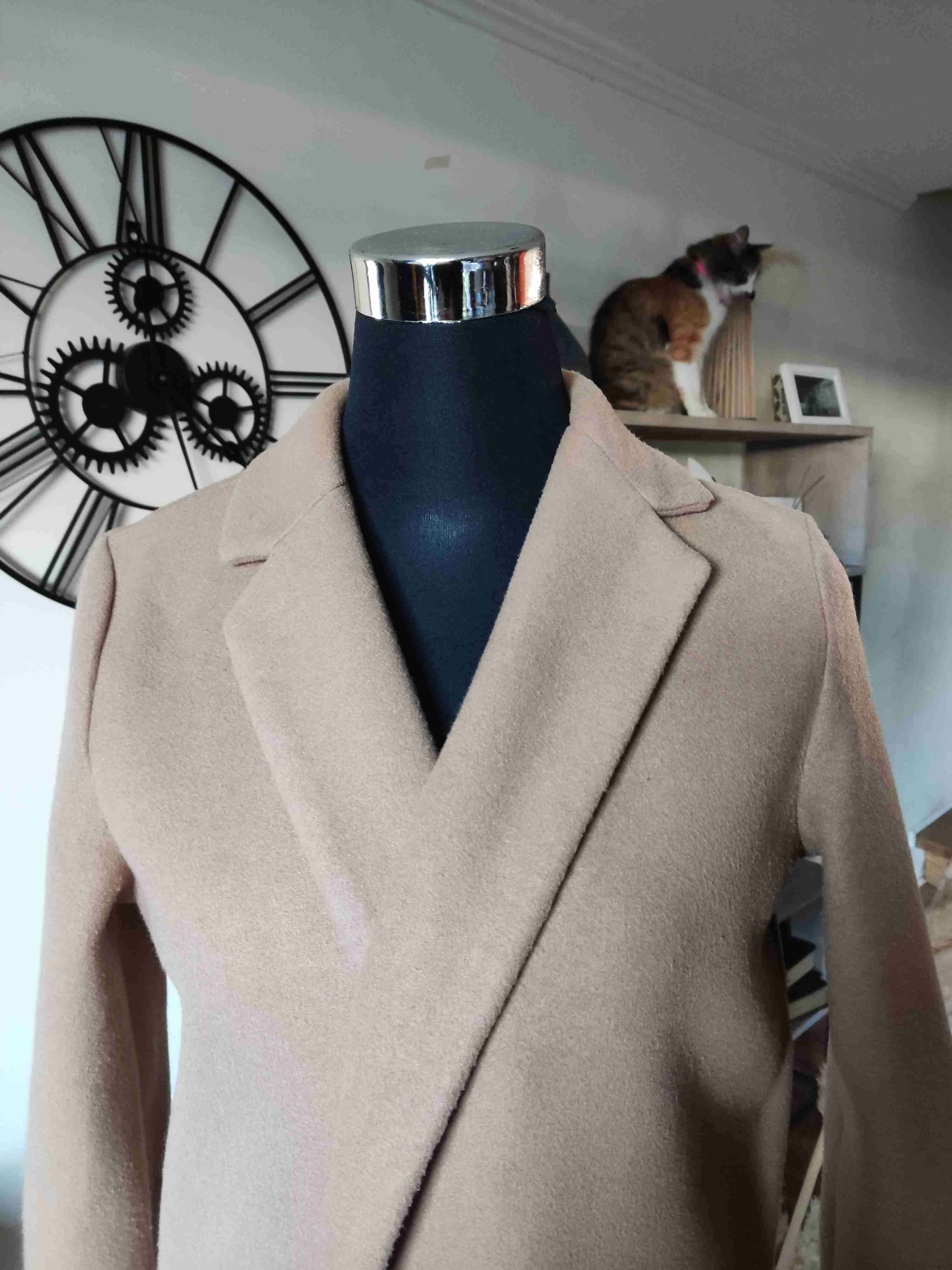 Abrigo largo beige - miniatura 4