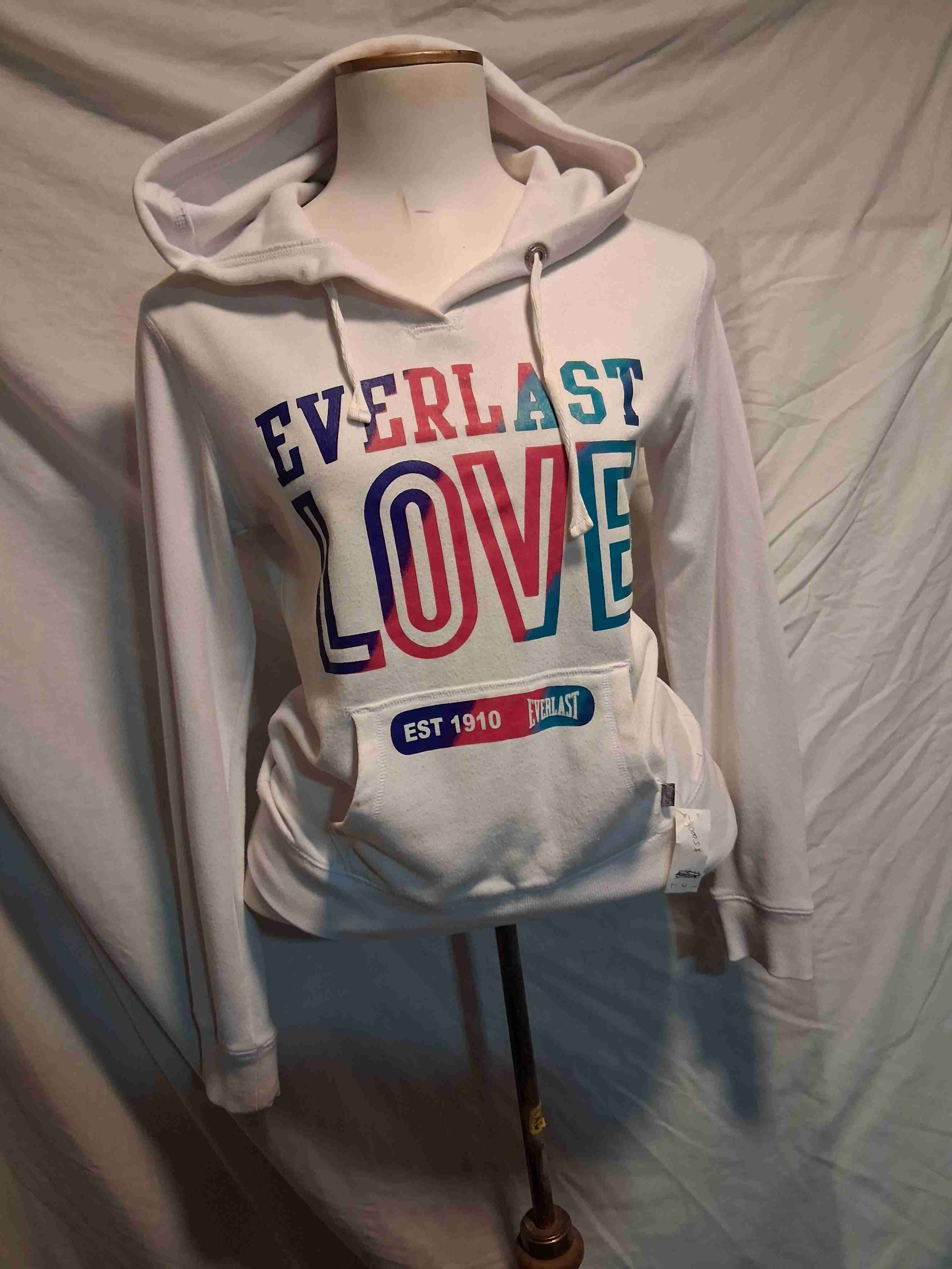 Polerón Everlast blanco con capucha
