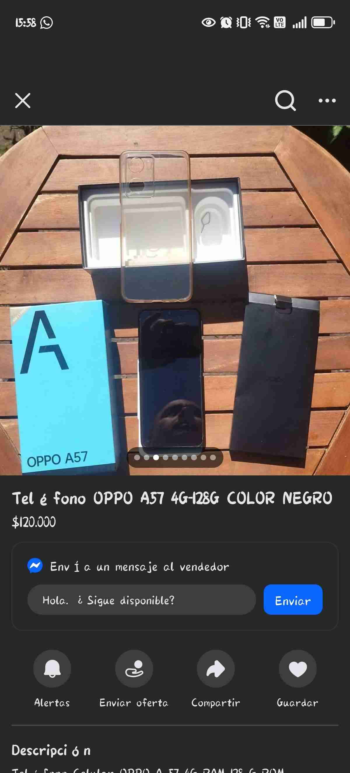 Teléfono OPPO A57 negro en caja - 6