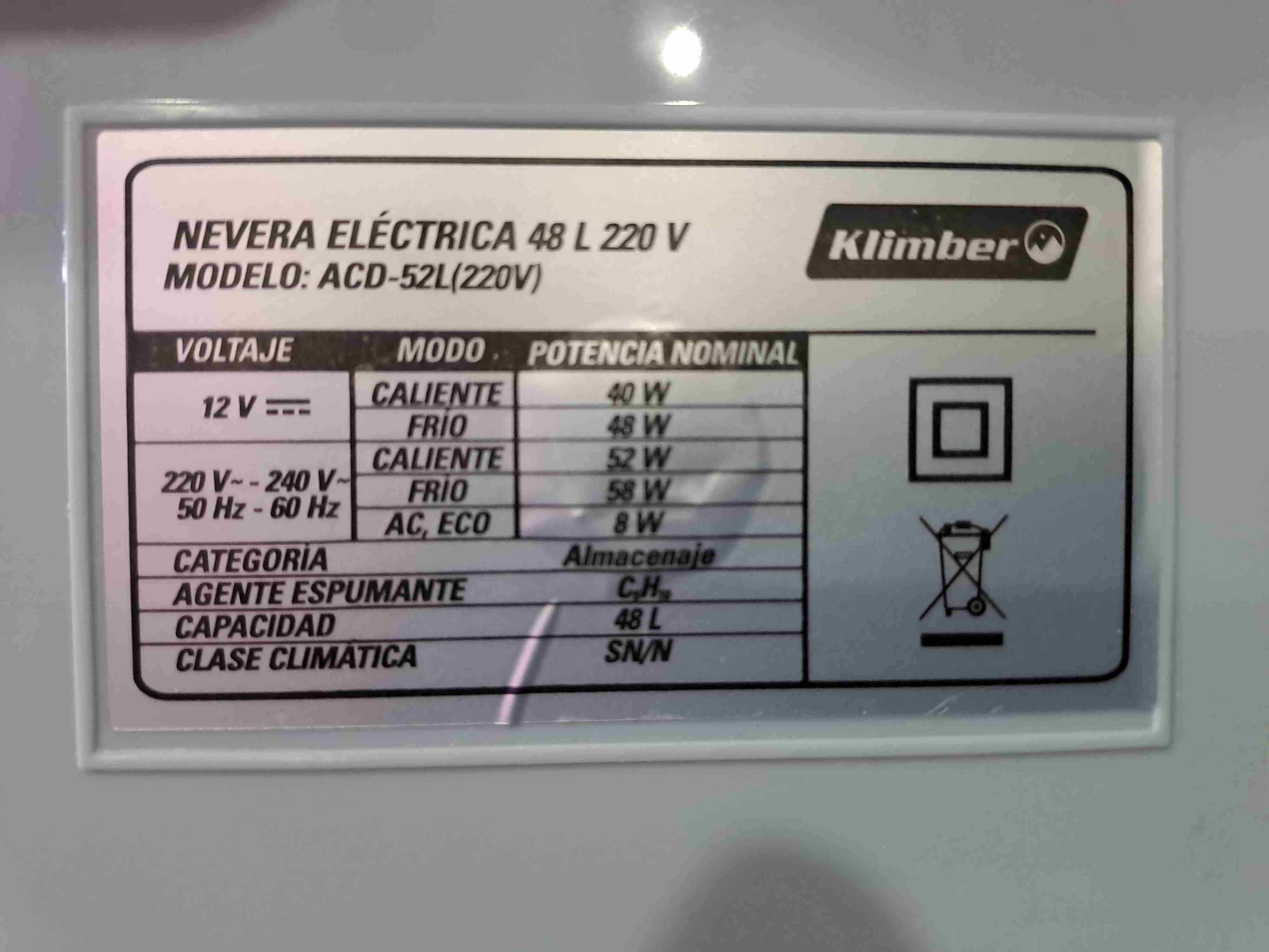 Cooler Eléctrica Klimber 48L - Frío/Calor (12V y 2 - miniatura 2