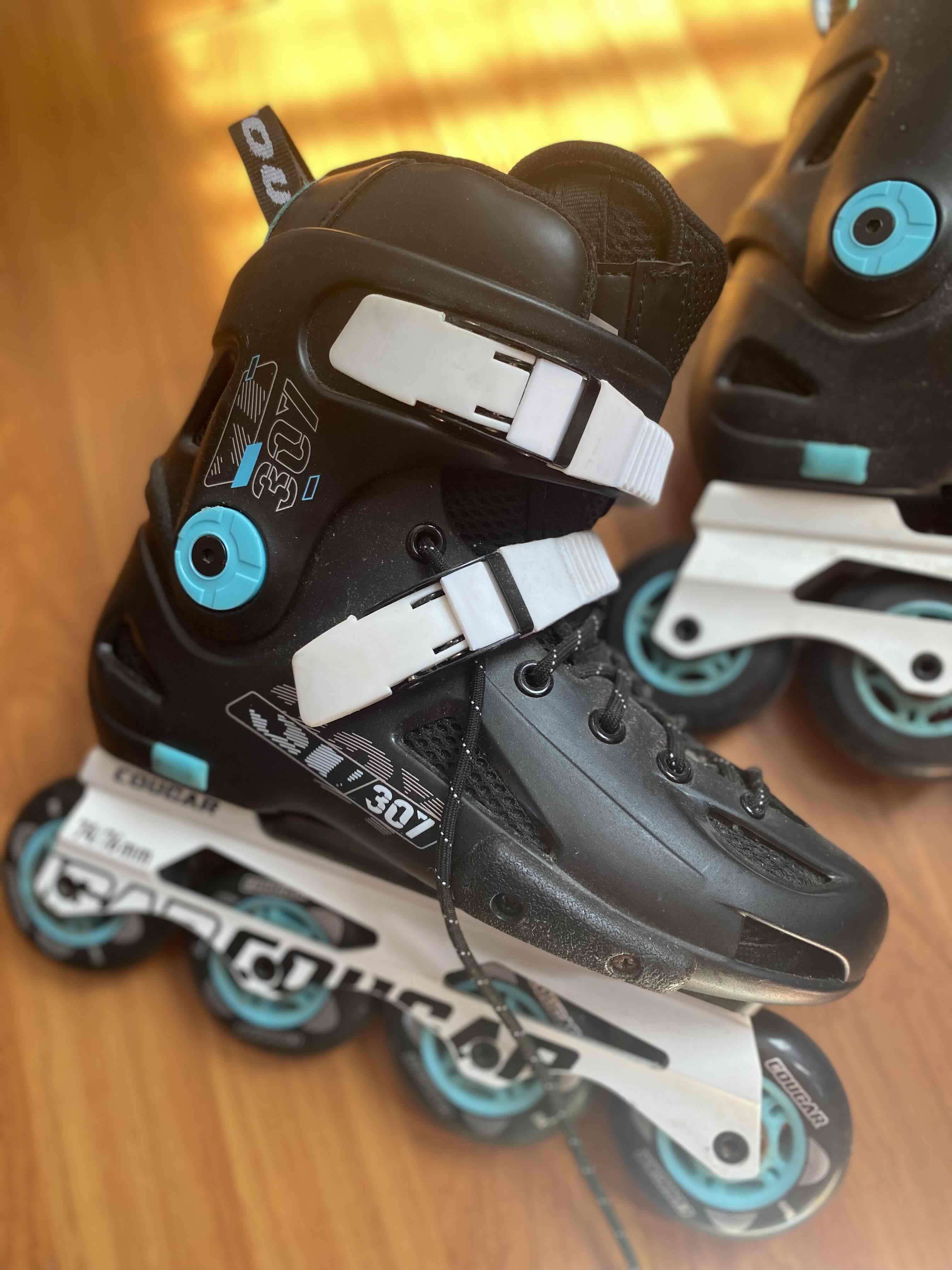 Patines en línea negros Cougar - miniatura 2