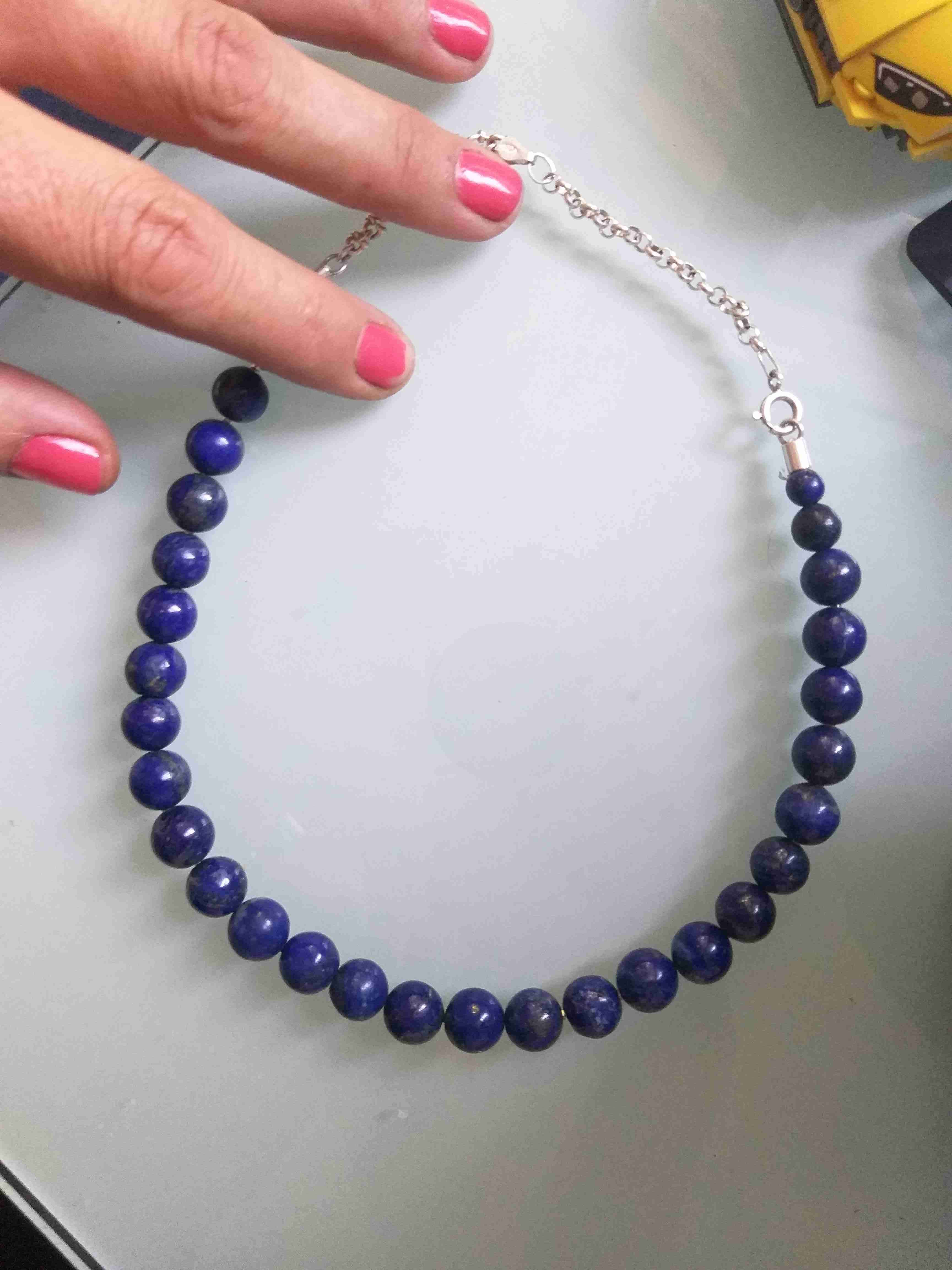 Collar de Lapizlazuli y plata fina 950 - miniatura 2