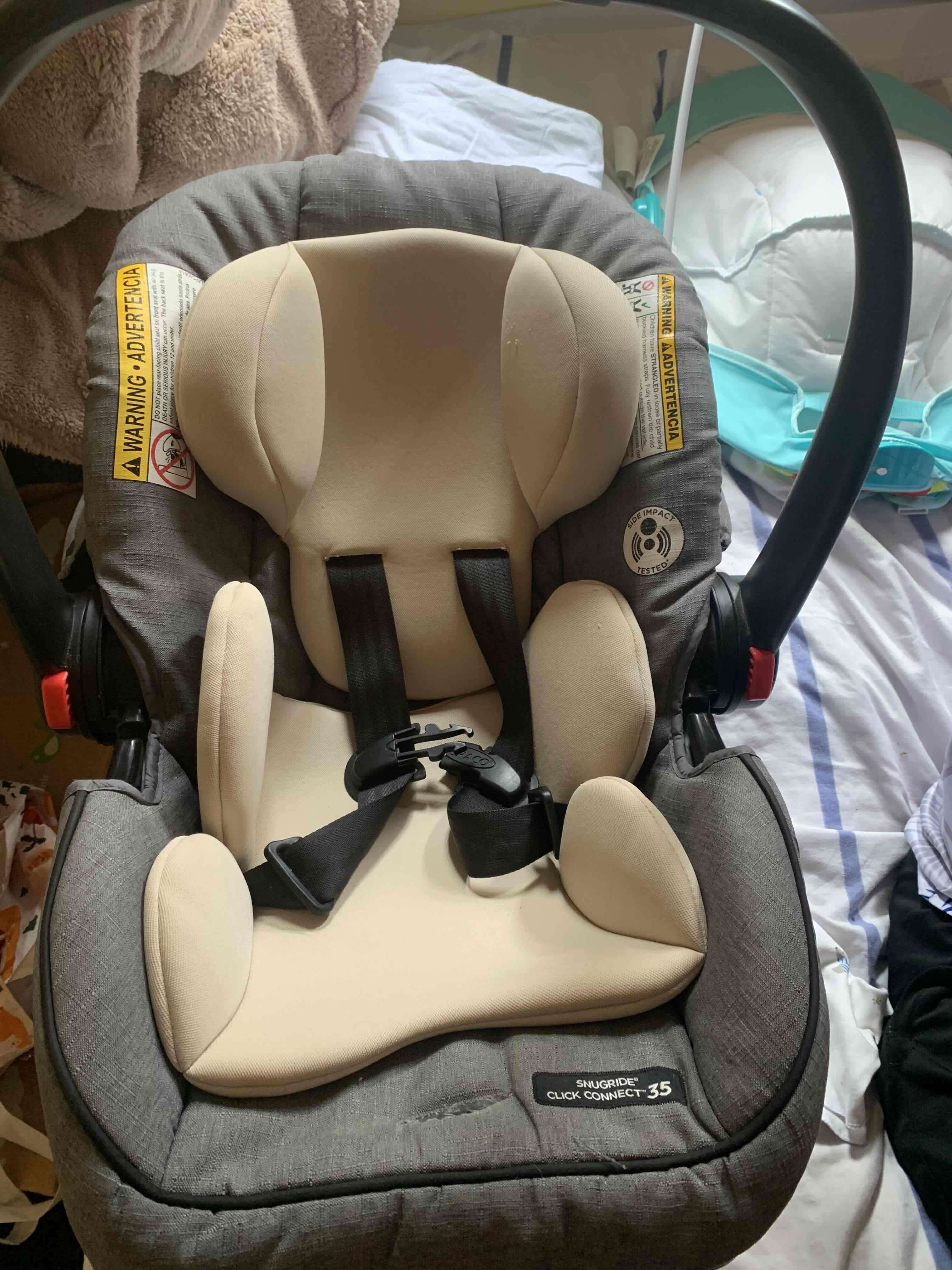 Silla de auto para bebé gris - miniatura 3