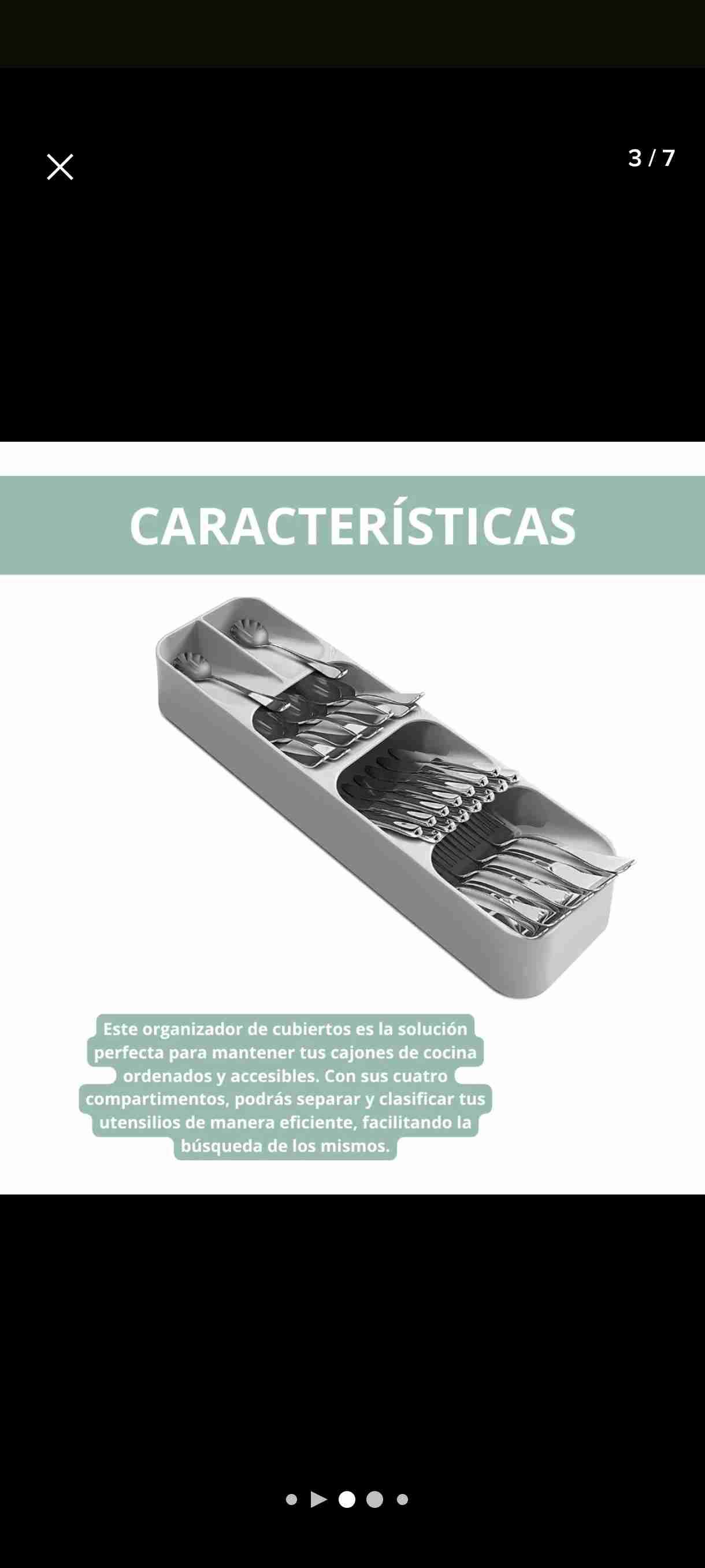 Organizador de cubiertos gris