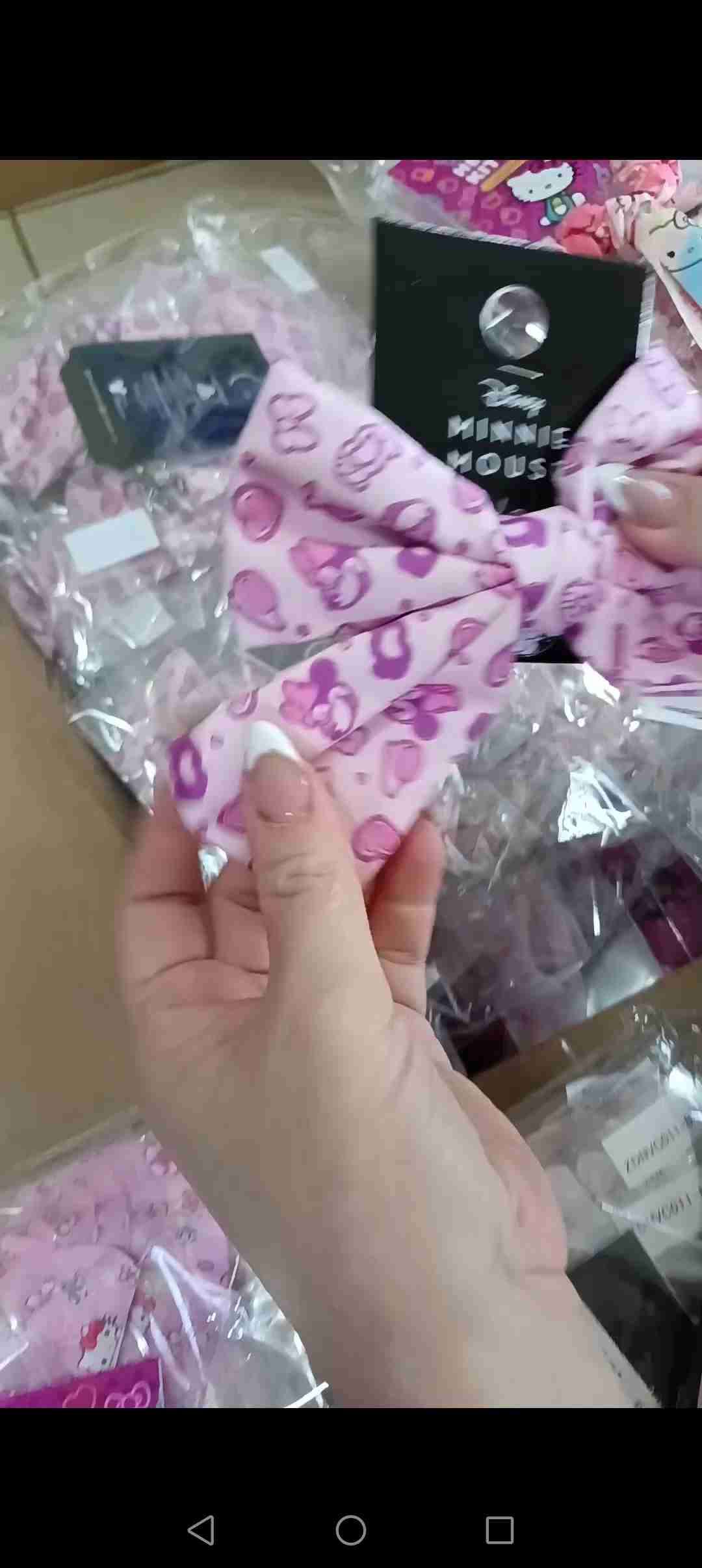 Lazo rosa de la Minie con estampado de corazon - miniatura 2